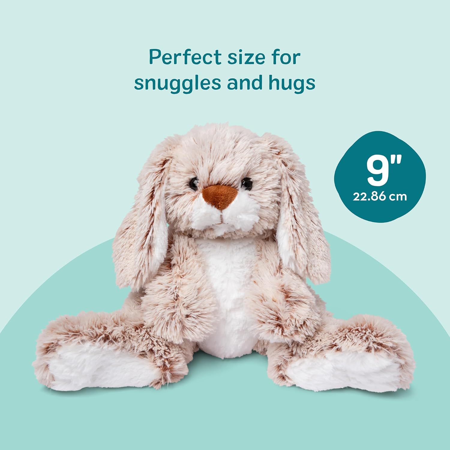 Elefair Melissa & Doug Burrow Bunny plush toy with big feet, soft stuffed animal for children, detailed and cuddly bunny plush.