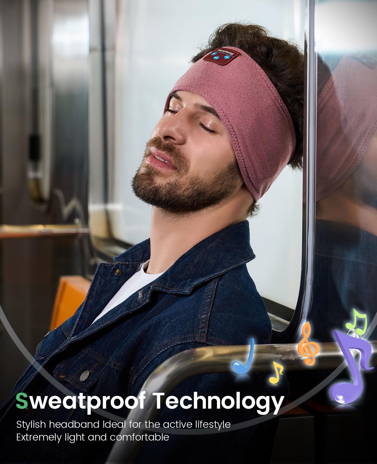 Perytong Sleep Headphones Wireless, Bluetooth Sports Headband Hea - Perytong Official Product View 3