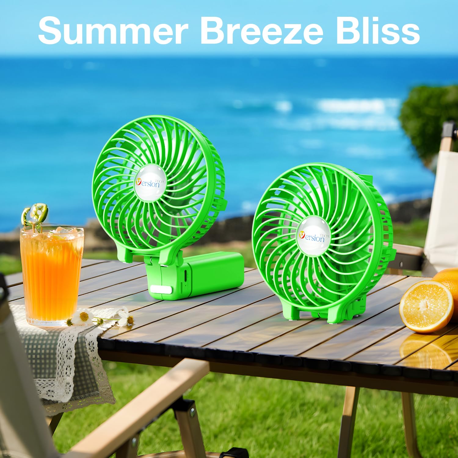 VersionTECH. Portable Handheld Fan, Powerful+Durable+4000mAh+180° by VersionTECH. - Angle View 8