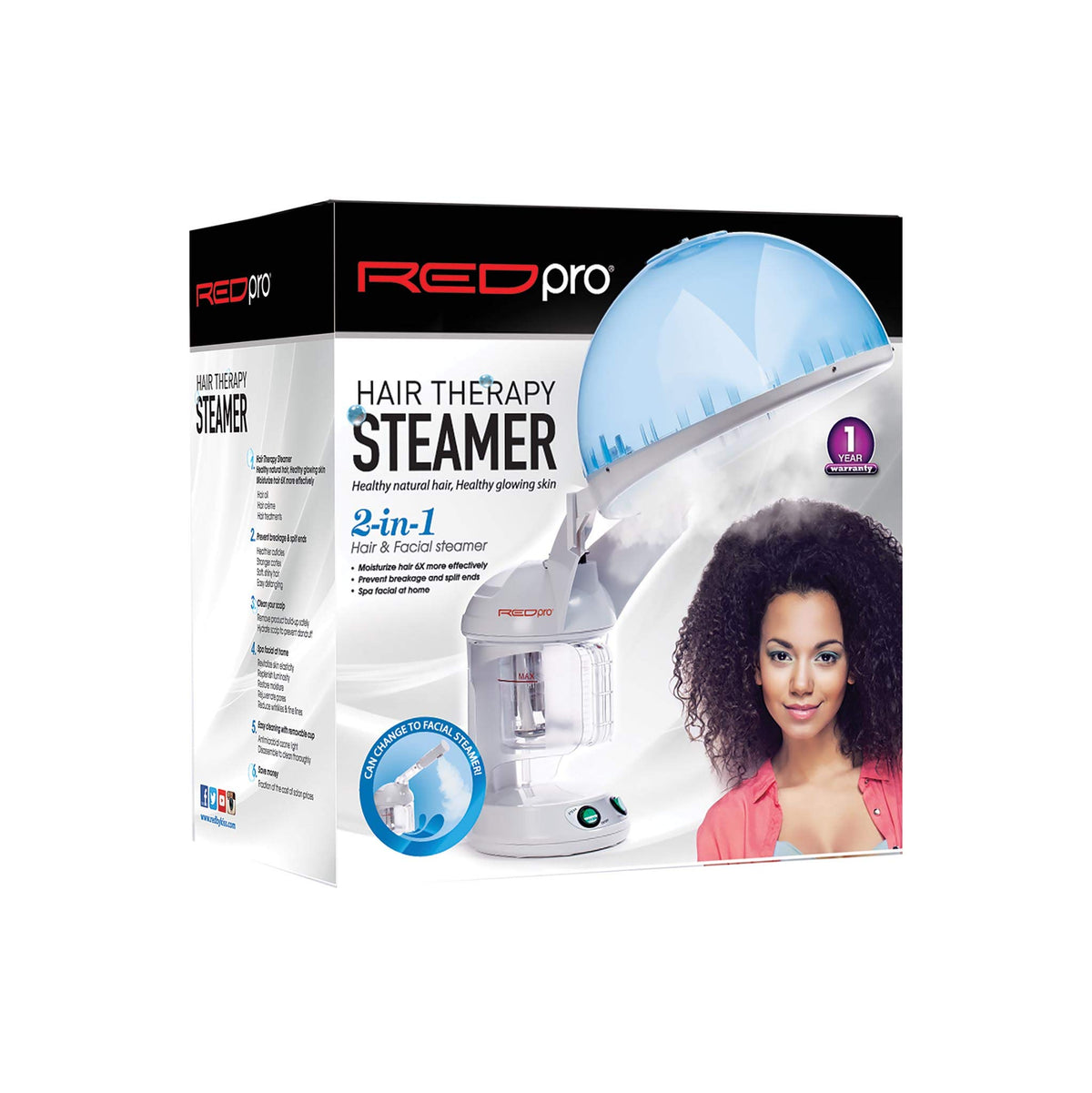 Red Pro Hair Therapy 2 in 1 Hair Steamer Facial Steamer for - RED Pro Official Imagery - 3