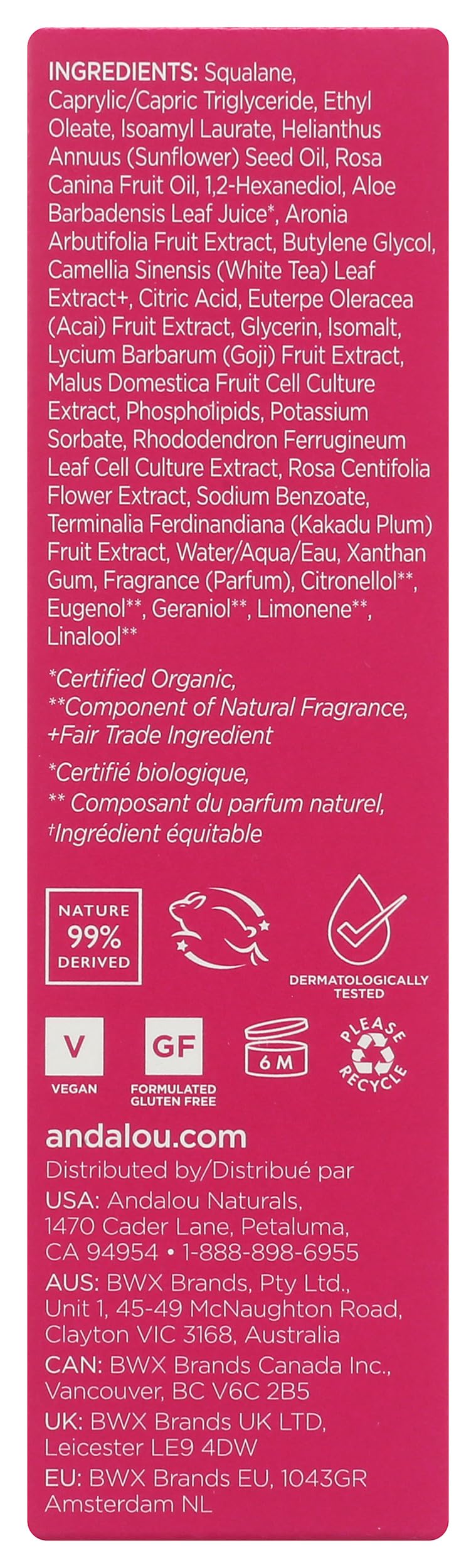 Andalou Naturals 1000 ROSES® Soothing Squalane Oil