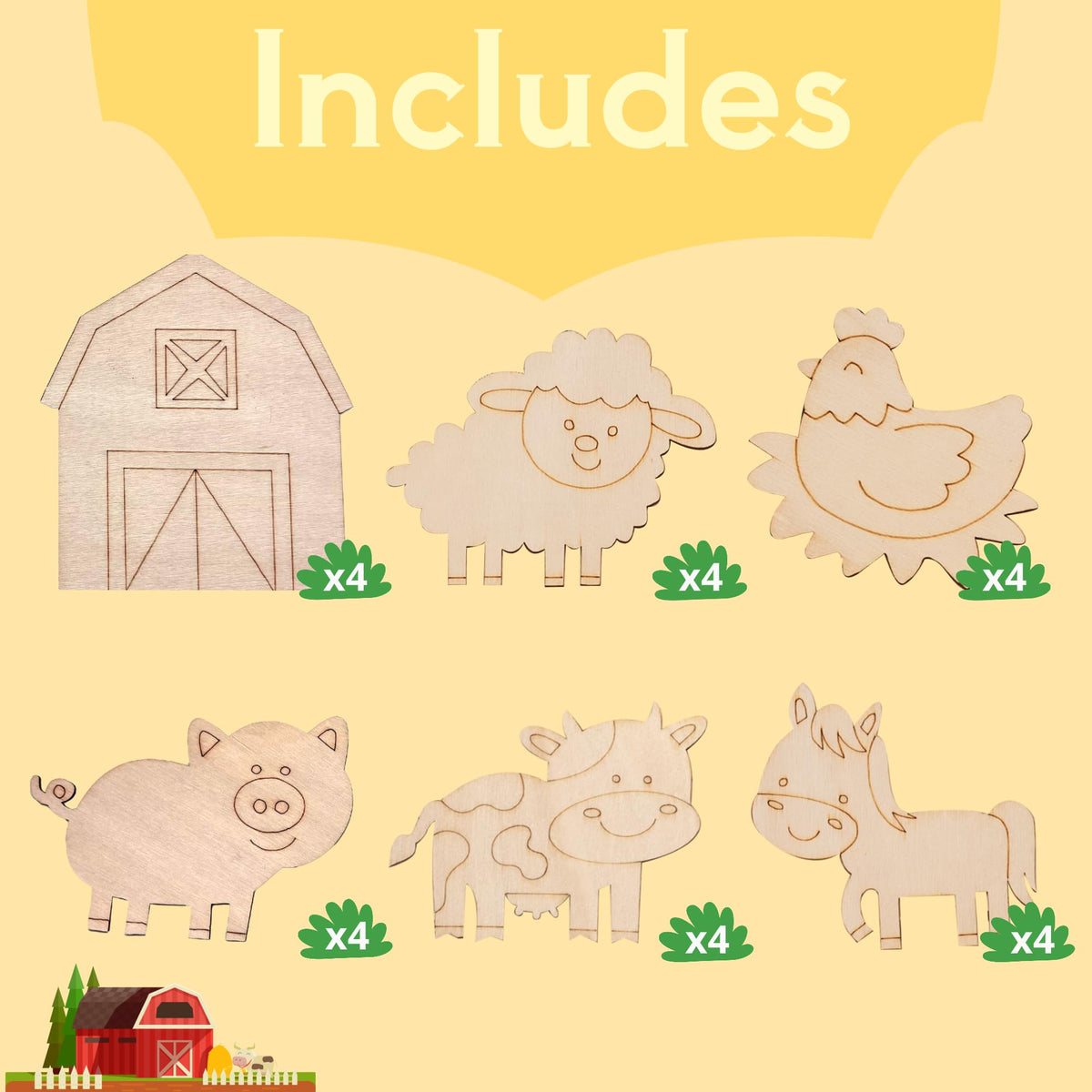 24PCS Farm Animals Party Favors - GEECOZYLIFE Official Imagery - 5