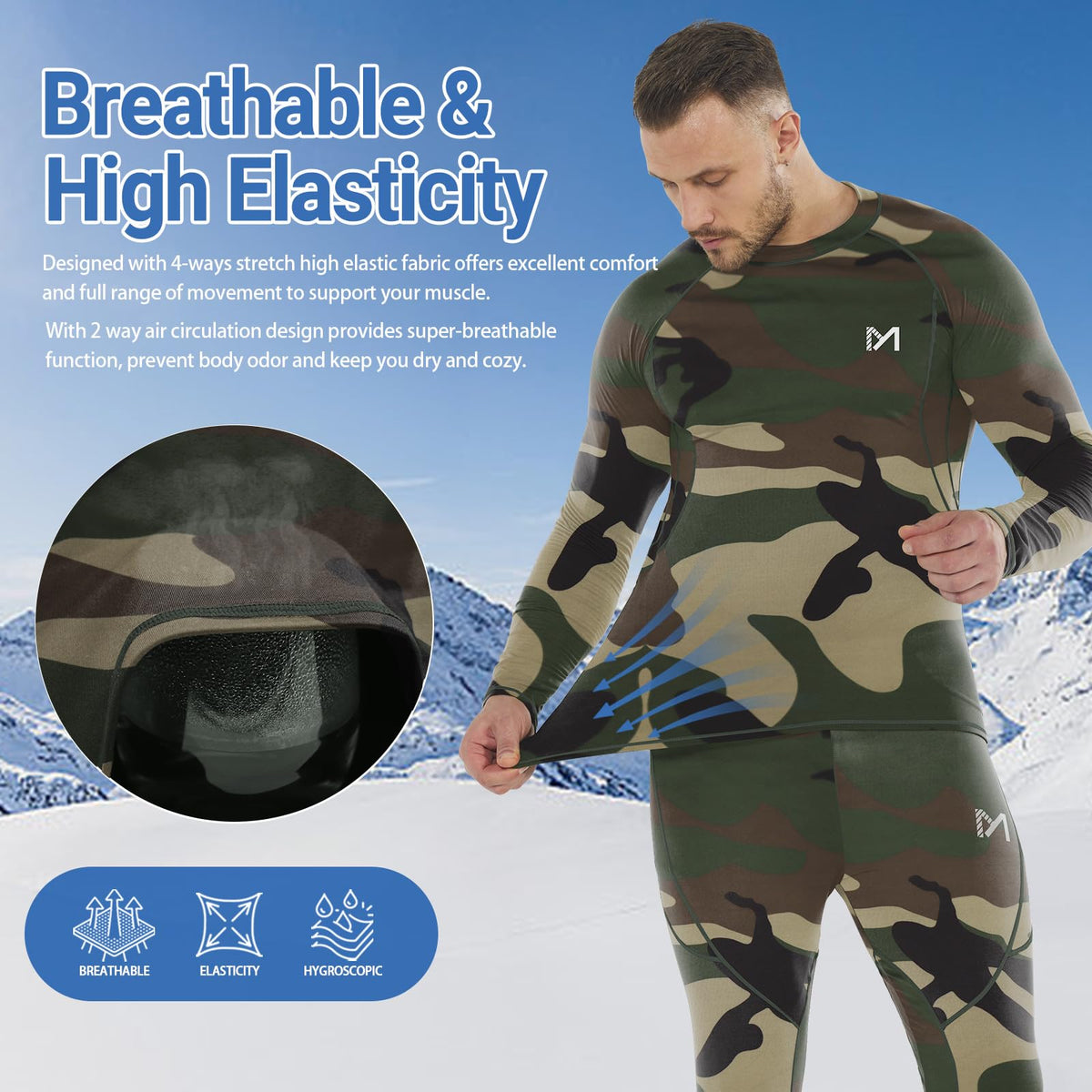 MEETYOO Thermal Underwear for Men Men s Base Layer 2 Sets - MEETYOO Official Imagery - 5
