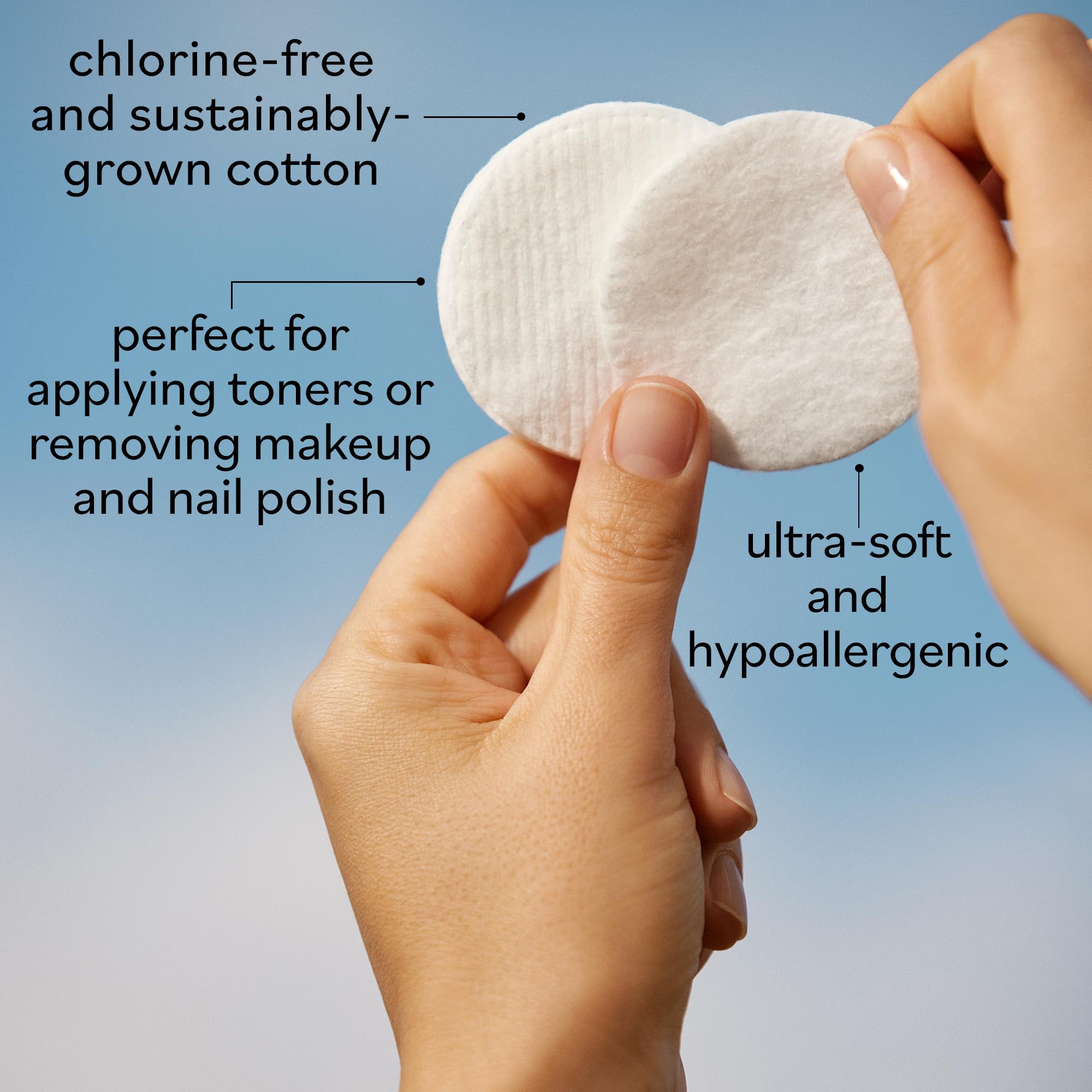 Sky Organics Organic Cotton Rounds 300ct Chlorine Free for - Sky Organics Official Product Imagery - 5