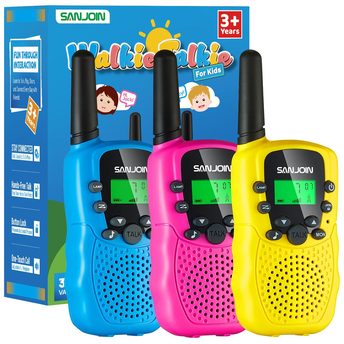 Walkie Talkies for Kids Games Outdoor Toys for 3 12 Year Old - SANJOIN Official Imagery - 2