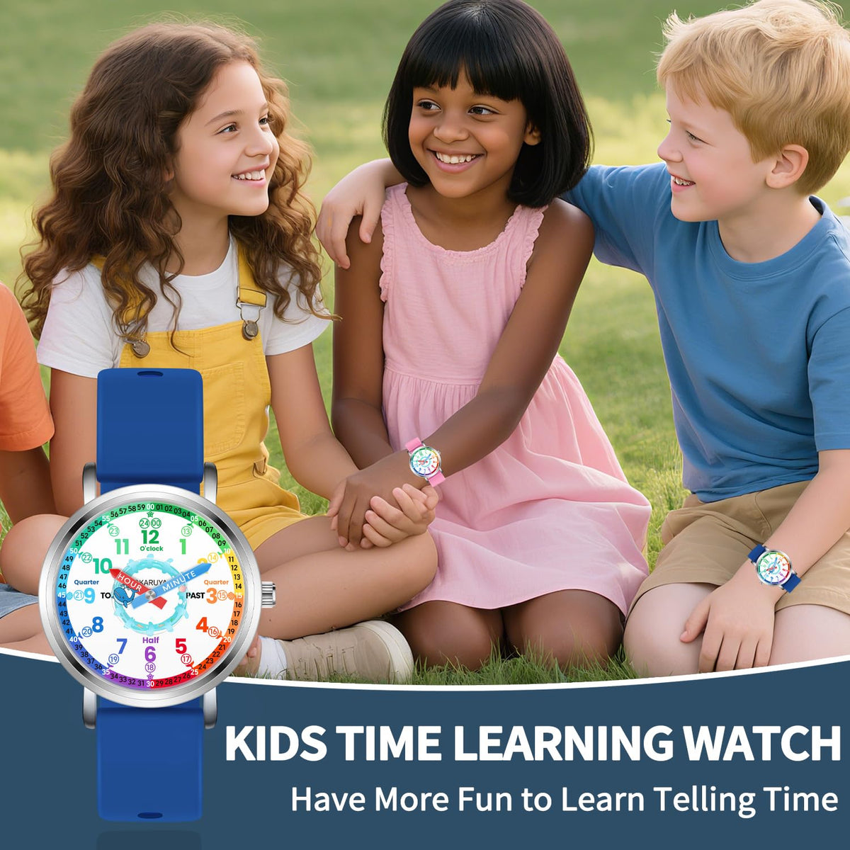Kids Analog Watch Learning Watch for Kids 8 12 Blue Cute - Afcrho Official Imagery - 6