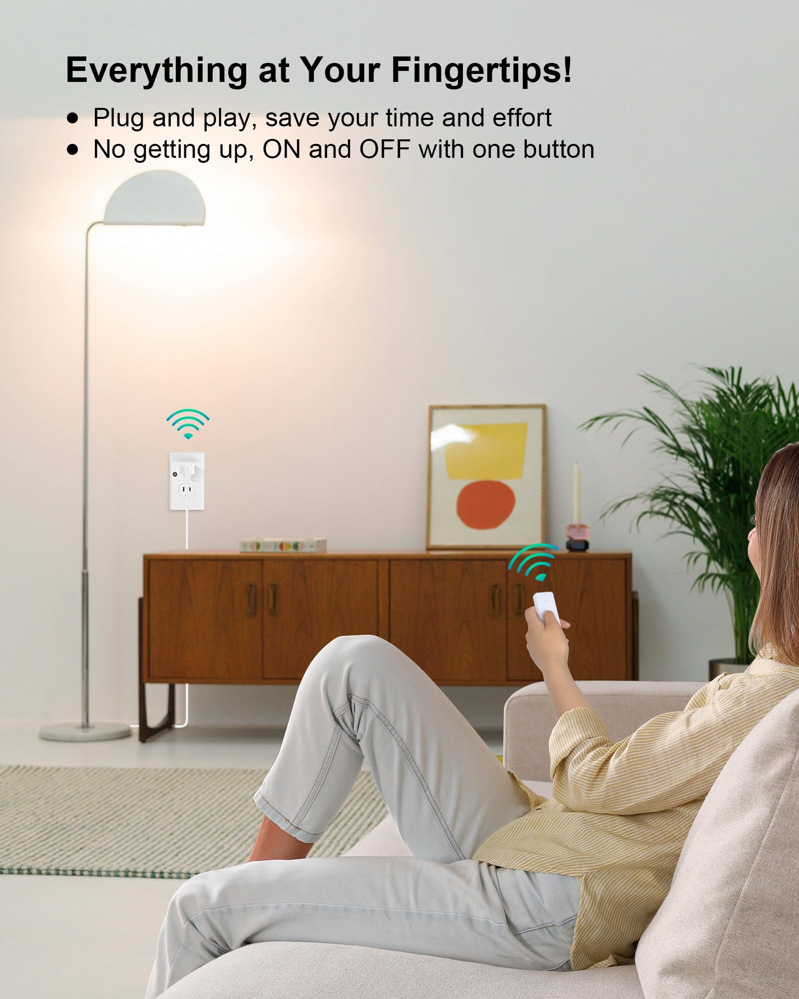 treewell Remote Control Outlet, 200FT Long Range Wireless Light S by treewell - Angle View 4