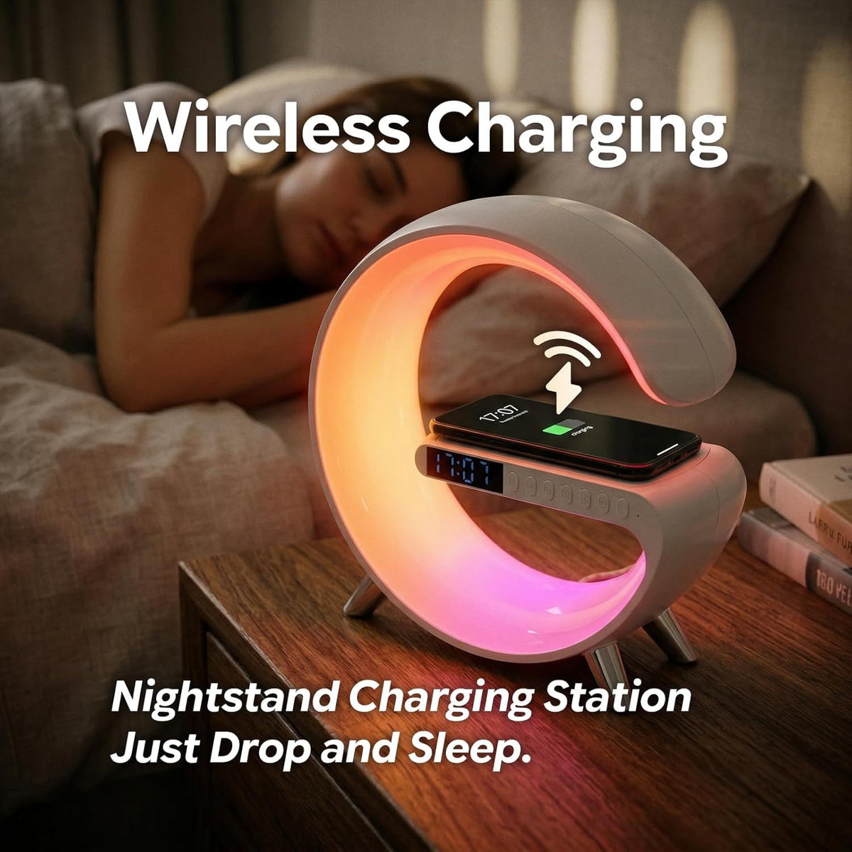 5 in 1 LED Table Lamp with Wireless Charging Bluetooth - RGFF Official Imagery - 7