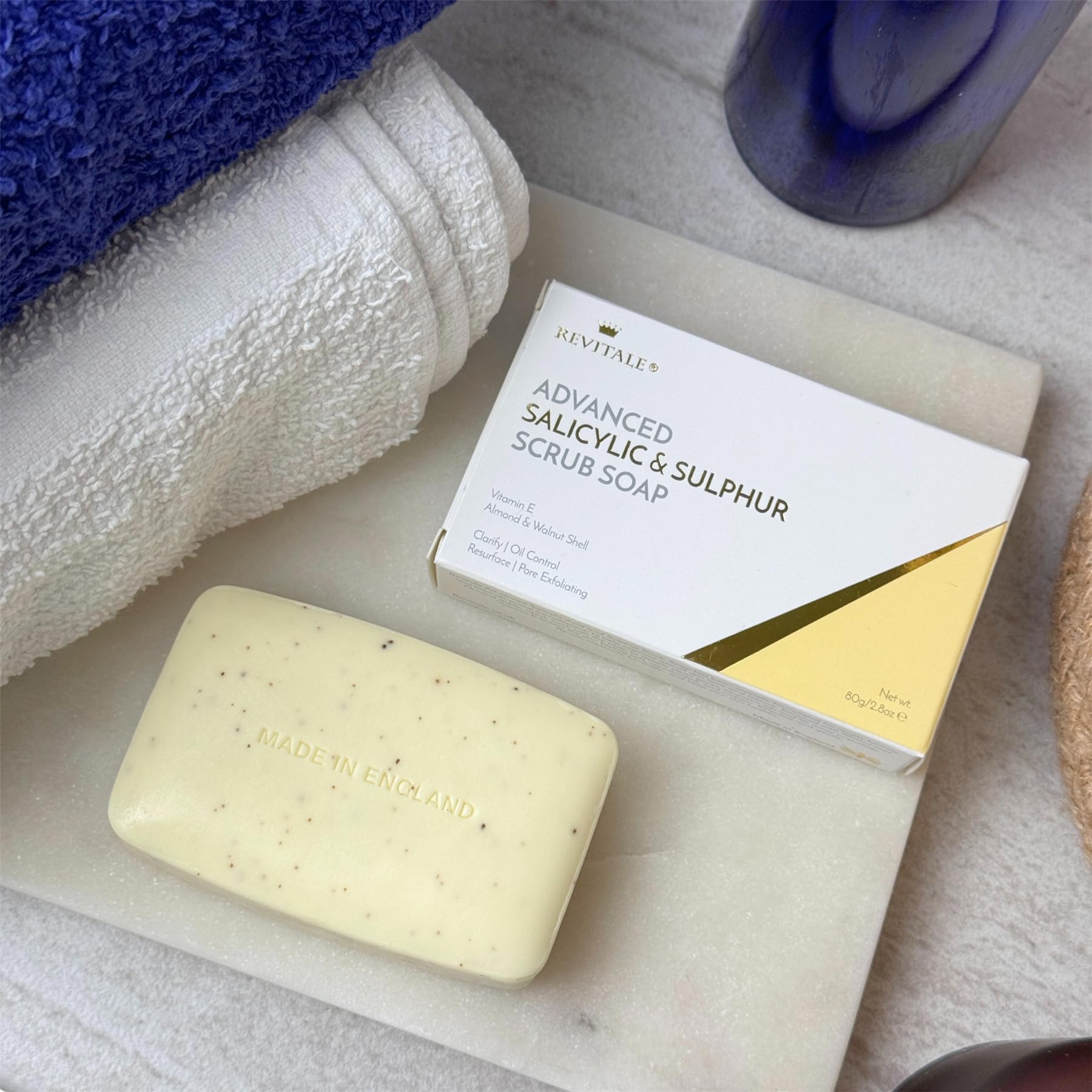 Revitale Advanced BHA Salicylic Acid & Sulphur Scrub Soap - REVITALE Official Product View 7