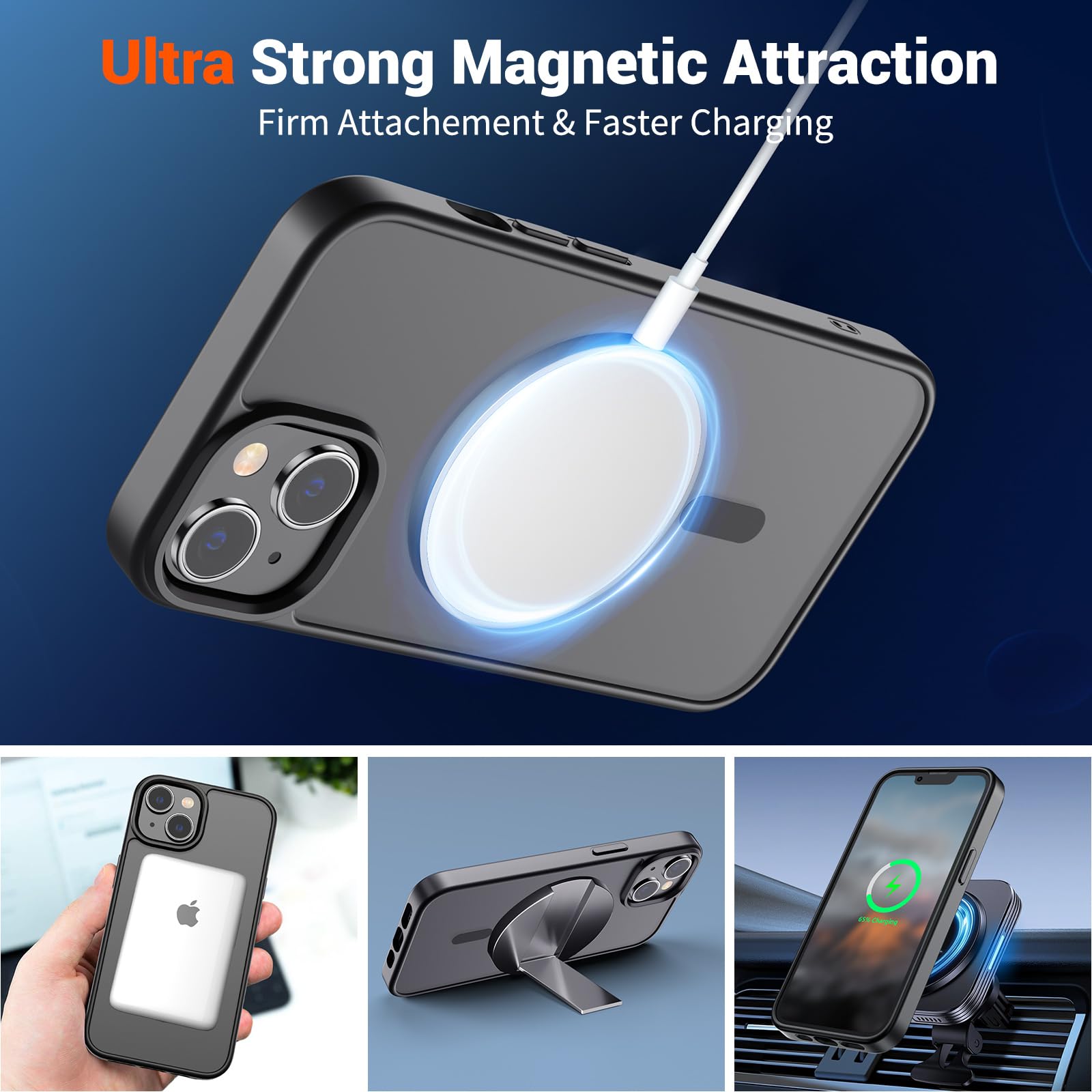 SUPFINE Magnetic for iPhone 13 Case - iPhone 14 Case Black - SUPFINE Official Product View 5