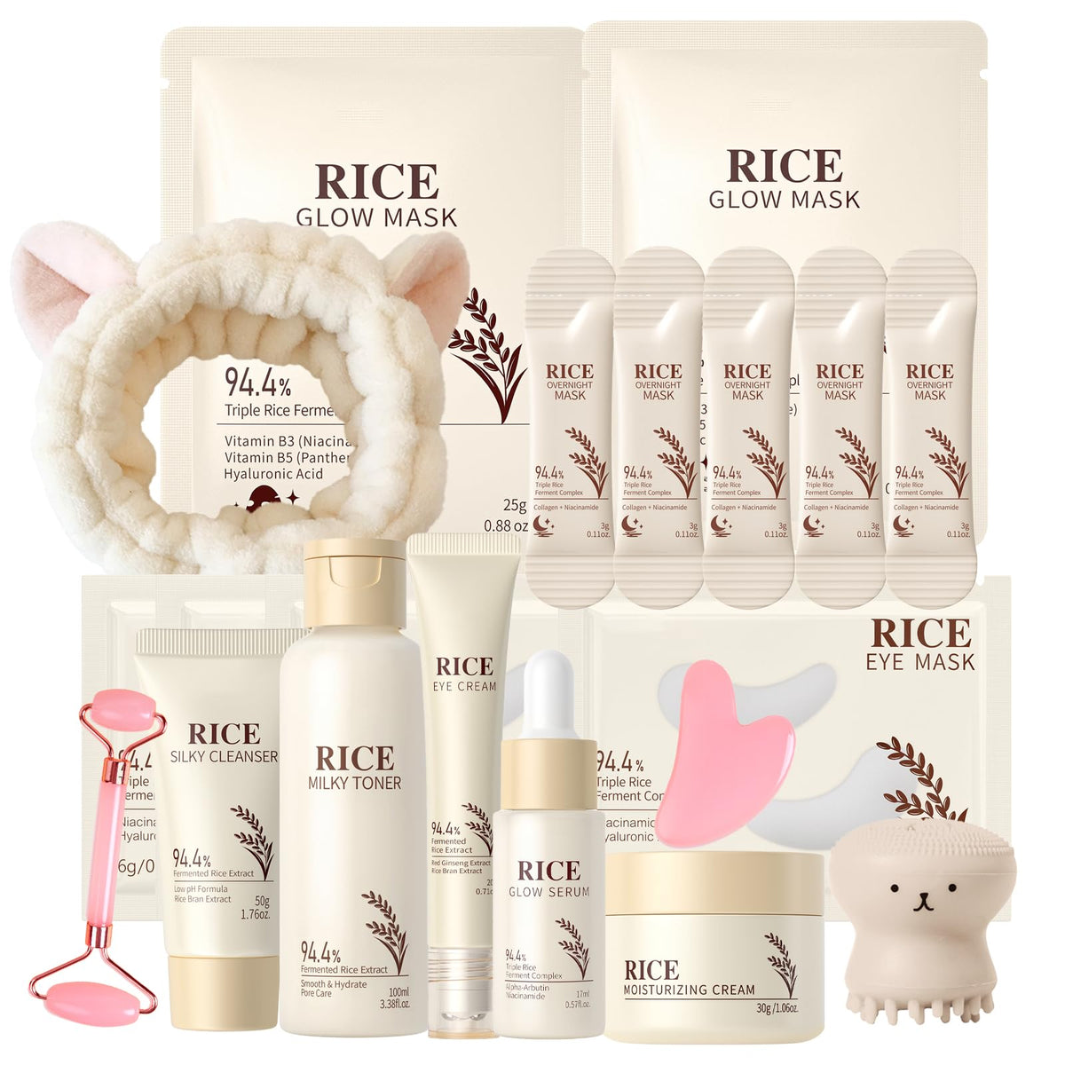 21PCS Rice Skincare Set for Teen Girls Women Korean Skin - MrCuvaryas Official Imagery - 2