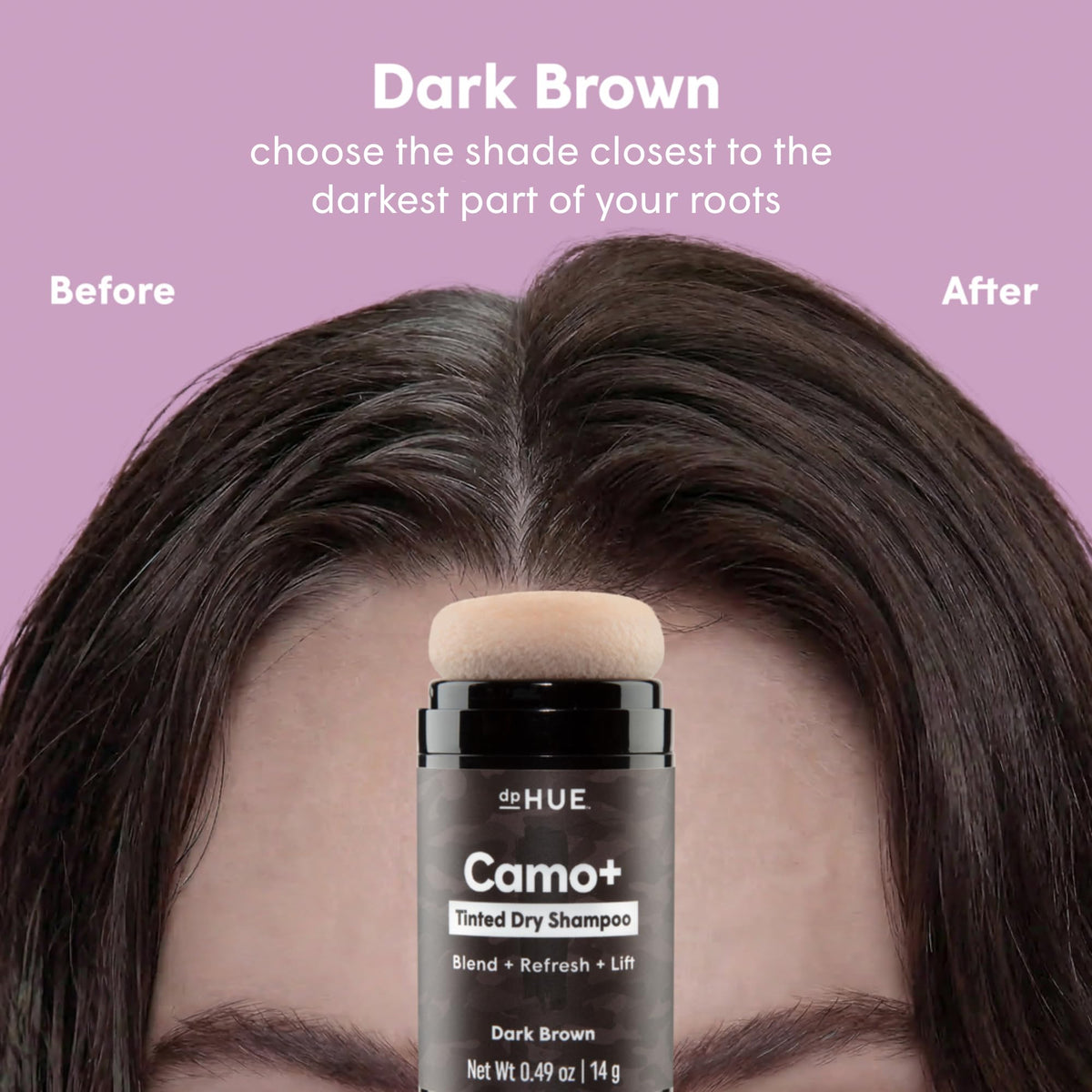 dpHUE Camo Tinted Dry Shampoo Dark Brown - dpHUE Official Imagery - 3