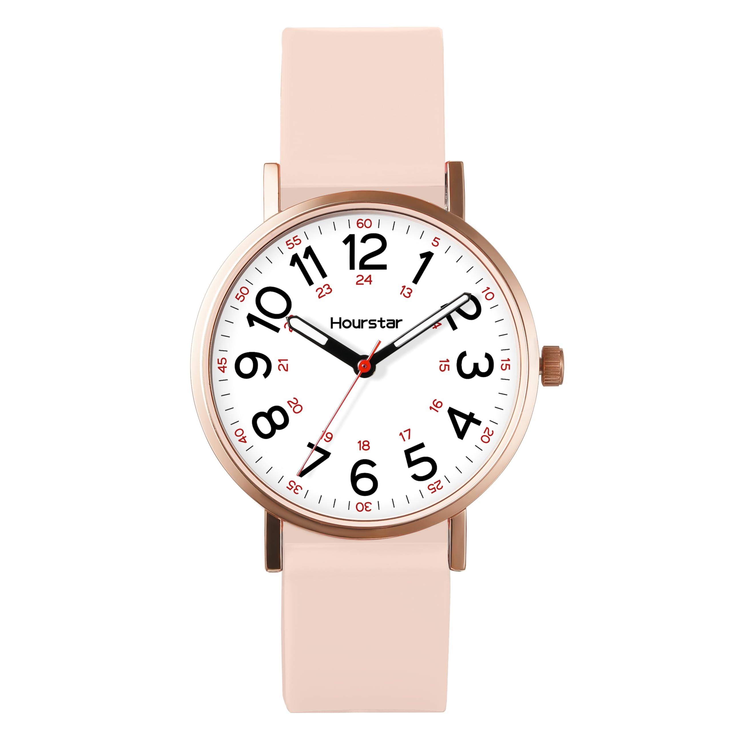 Hourstar Women's Analog Nurse Watch | Second Hand | Easy Read | Silico - View 2