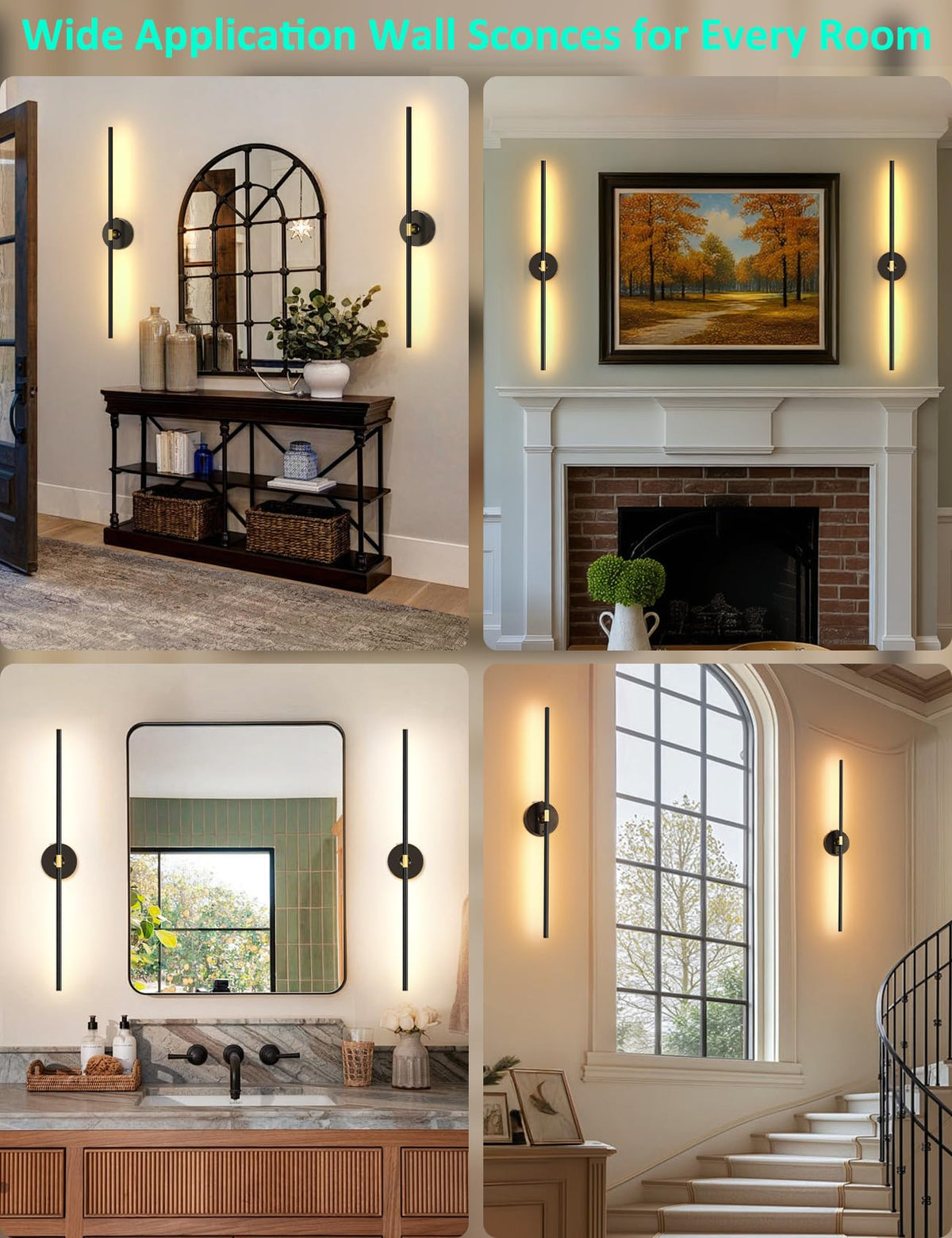 Wall Sconces Battery Operated Set of 2 10000mAh Rechargeable - TOOWELL Official Imagery - 7