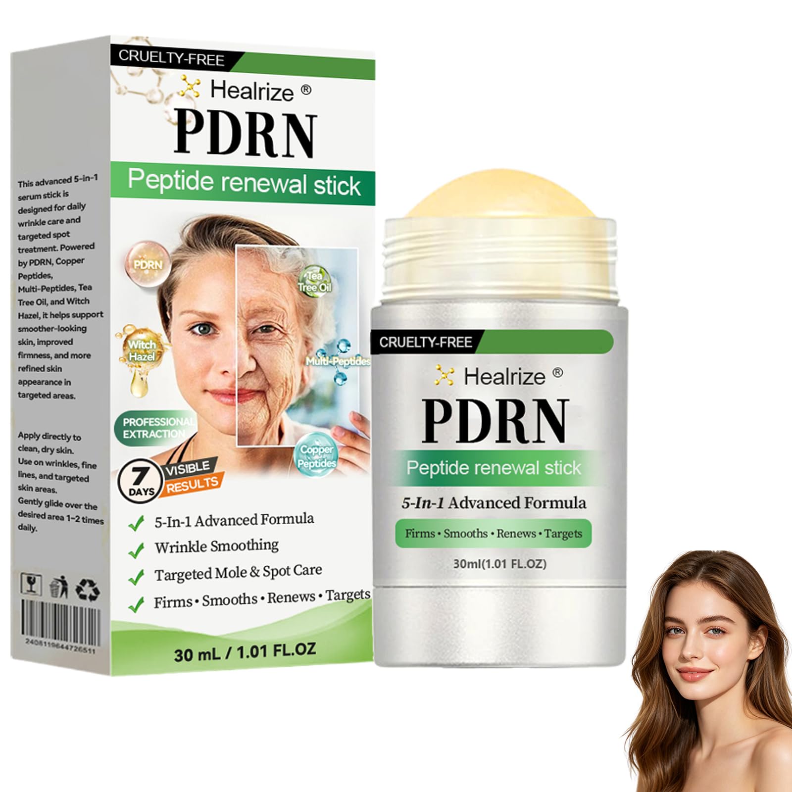 Healrize PDRN Peptide Renewal Stick, Anti-Aging Targeted Spot - Rolimey
