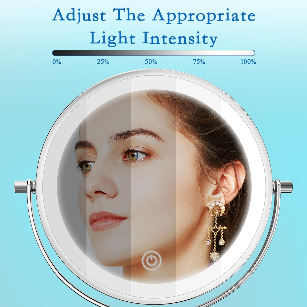 Vanity Mirror with Lights 7 Rechargeable 1x 10x Lighted - Niuphia Official Imagery - 5