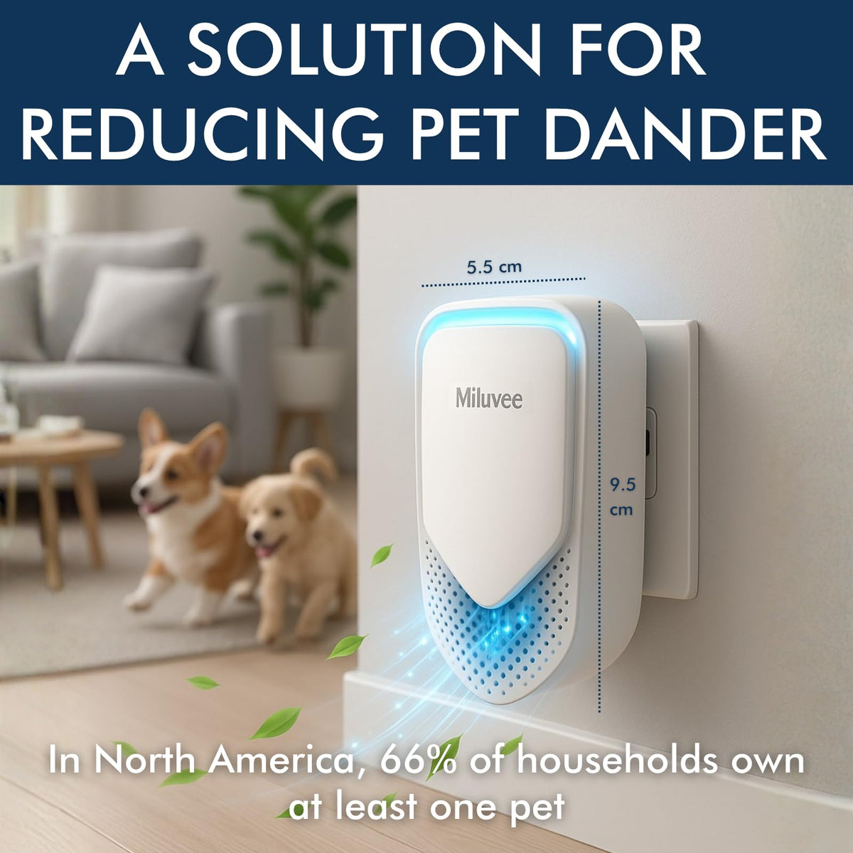 Premium Plug In Air Purifier Negative Ion Technology for - Miluvee Official Imagery - 7