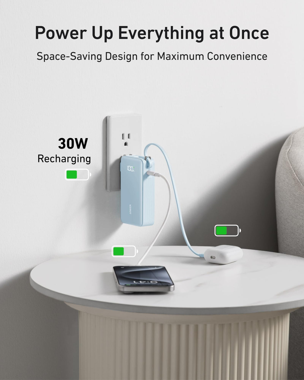Anker Nano 3 in 1 Portable Charger 10 000mAh 30W Travel - Anker Official Imagery - 6