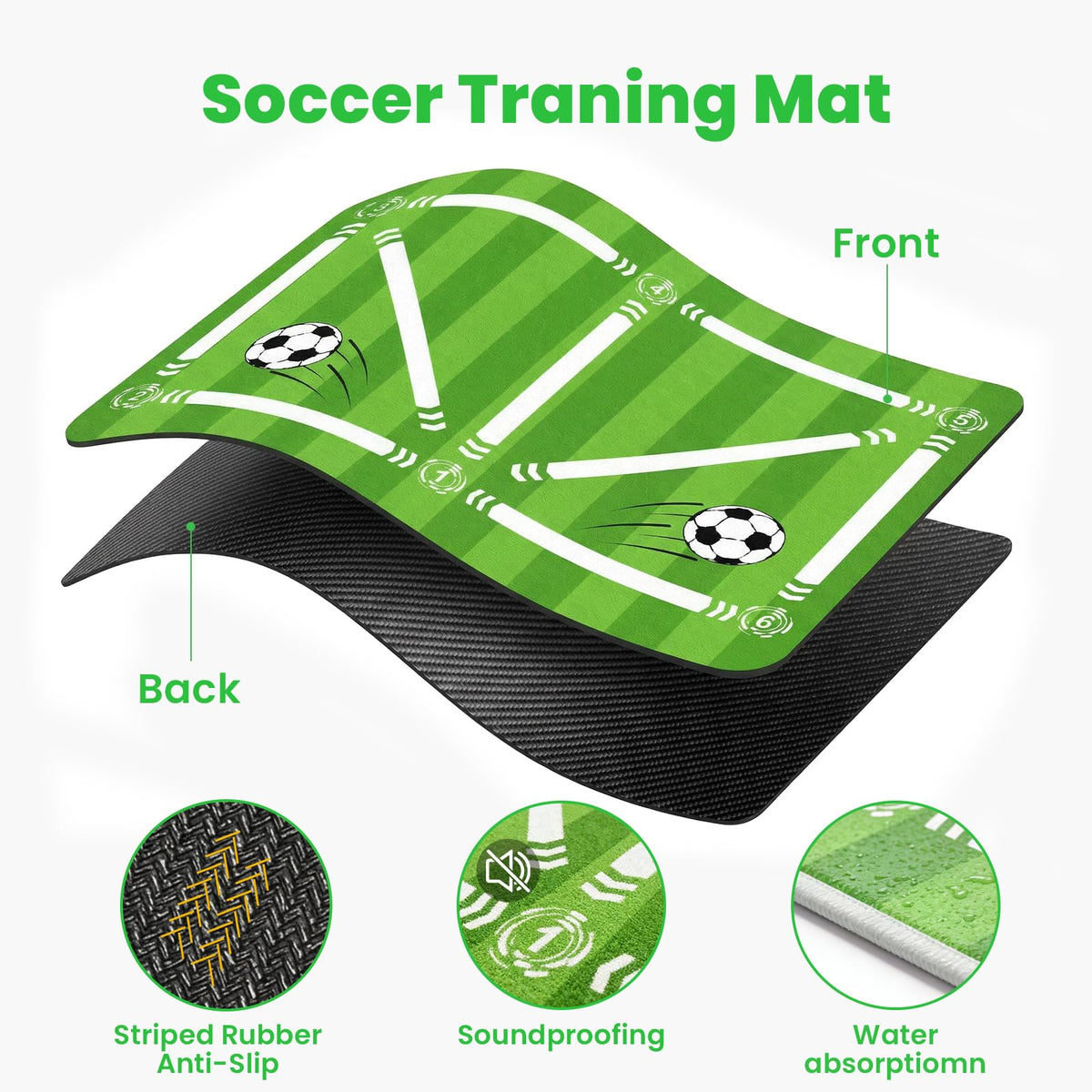 Soccer Training Mat Soccer Training Equipment with Storage - Sawiei Official Imagery - 4