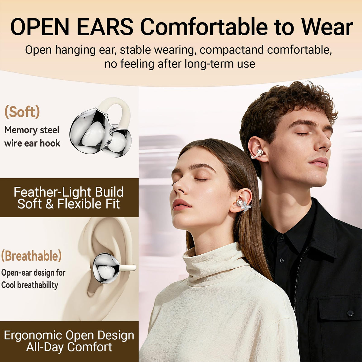 Jewelry Inspired Clip On Earbuds with Detachable Sparkle - miyonsin Official Imagery - 4