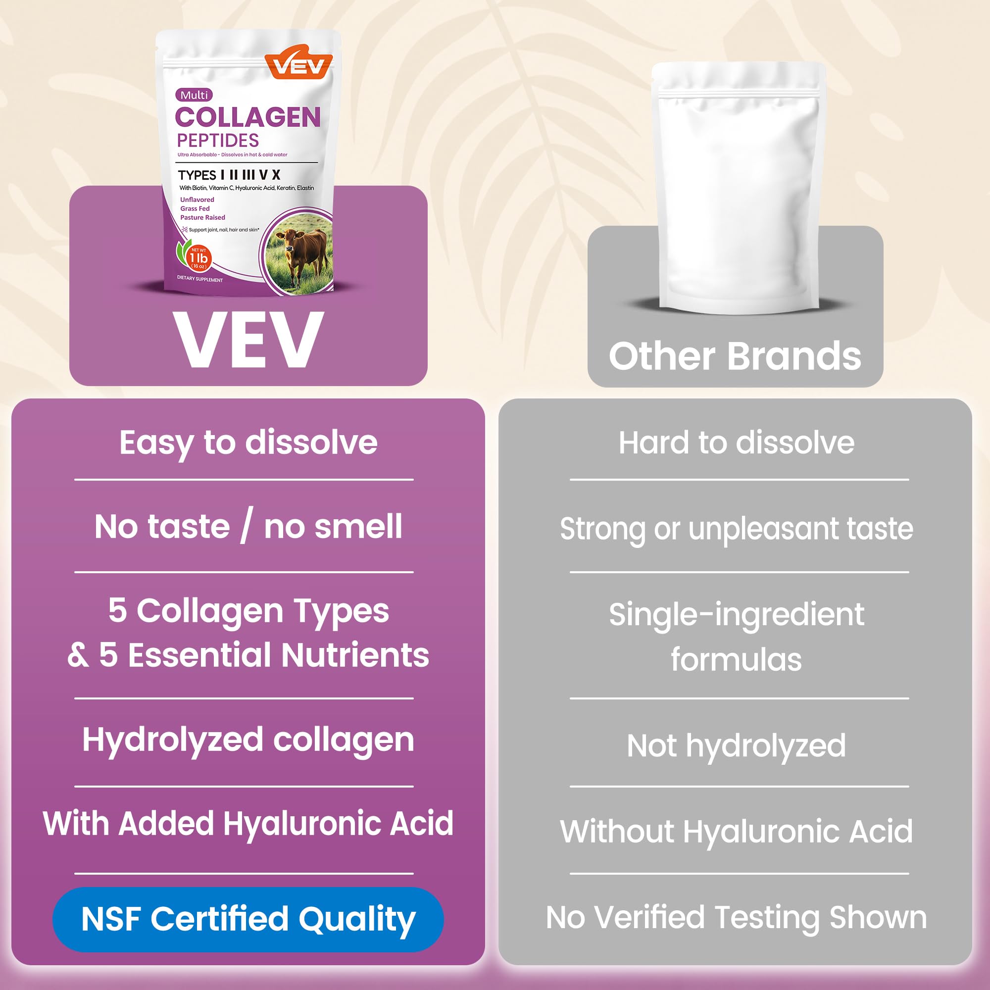 VEV Multi Collagen Peptides Powder Types I II III V X 41 - VEV Official Imagery - 7