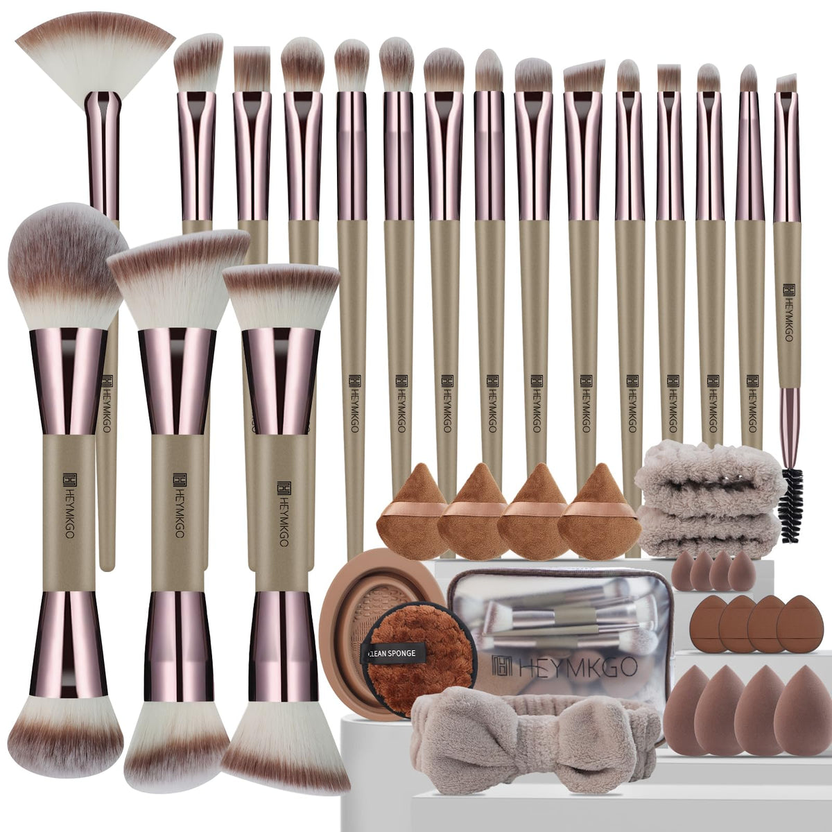 HEYMKGO Makeup Brushes 40Pcs Professional Makeup Brush Set - HEYMKGO Official Imagery - 2