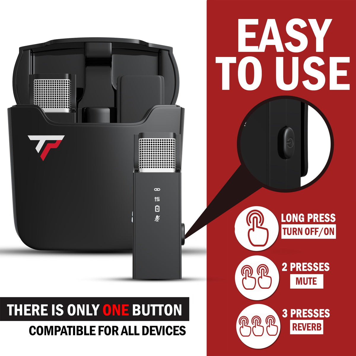 Wireless Lavalier Microphone for iPhone and All Devices - TikTalkPro Official Imagery - 5