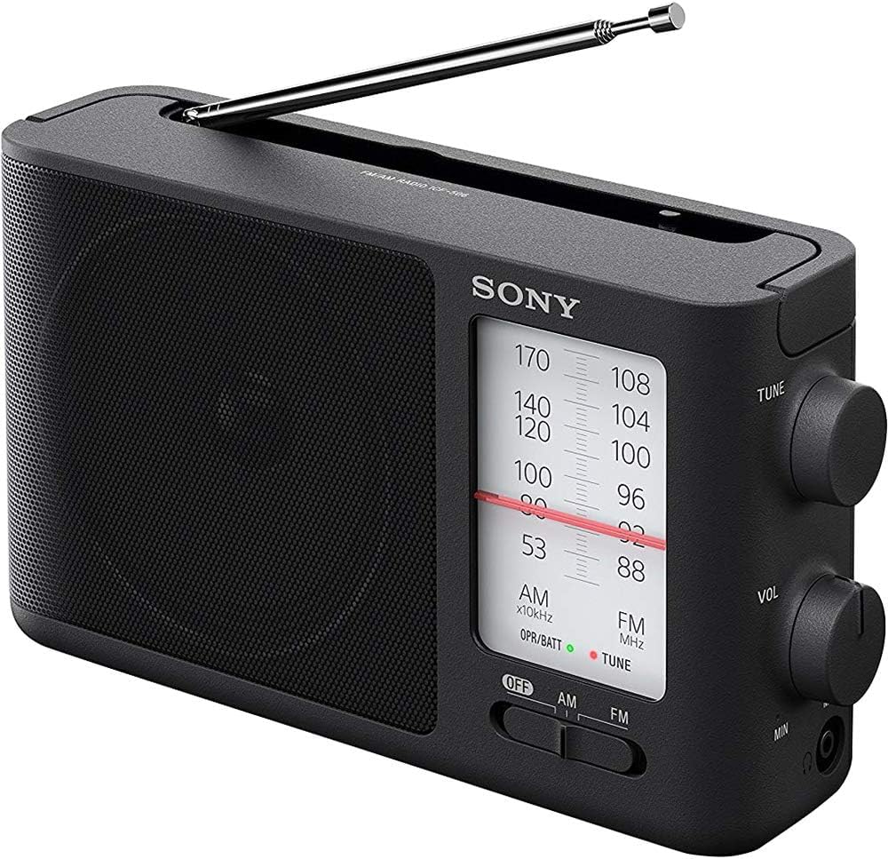 Sony ICF-506 Portable FM/AM Radio – Black