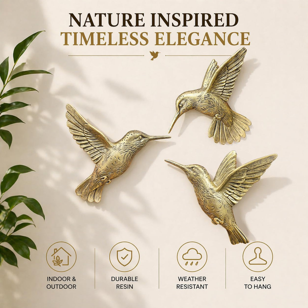 GUSFREUD 3D Hummingbird Wall Decor Set - GUSFREUD Official Imagery - 3