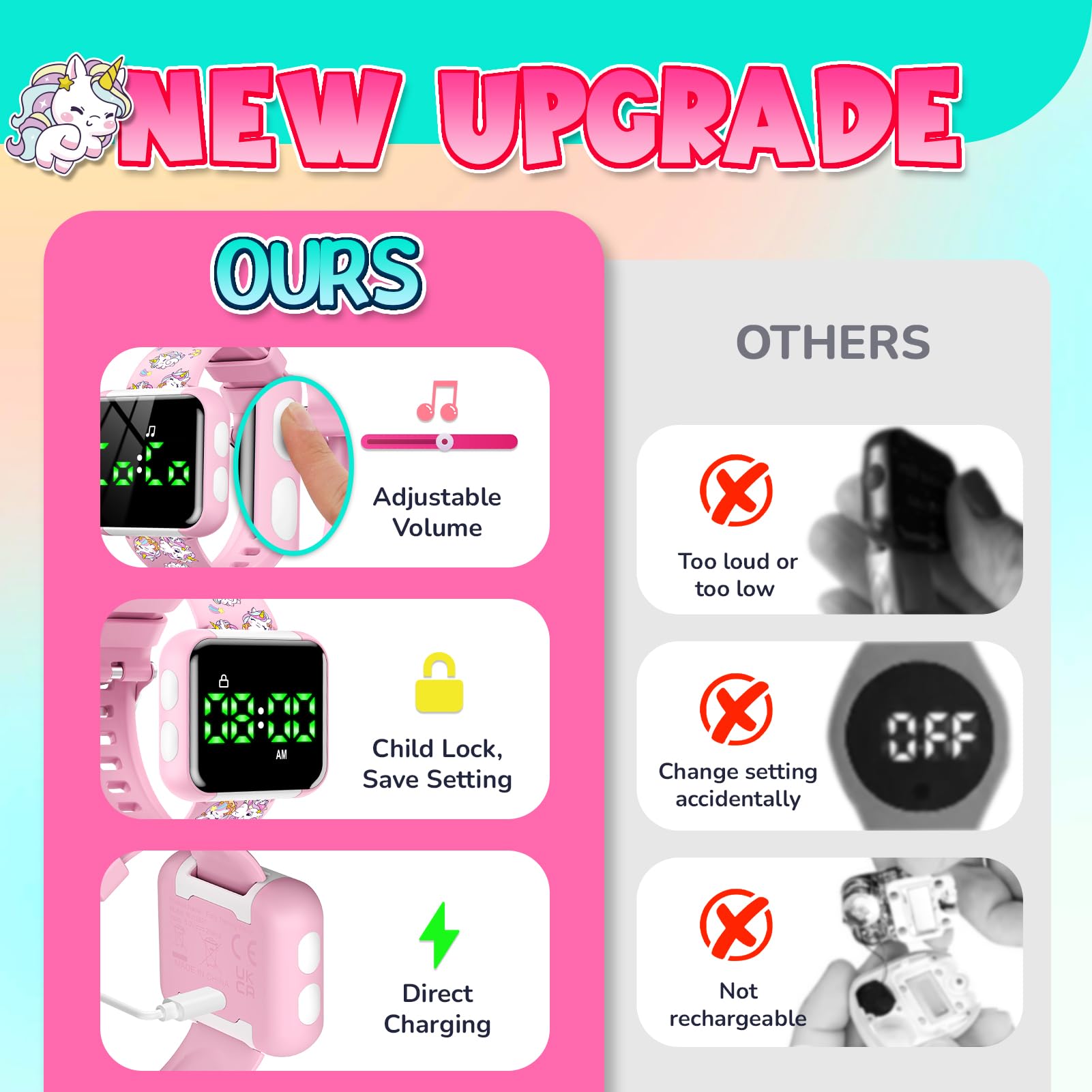 Etuwoe Potty Training Watch for Toddler Girls: Adjustable Volume Potty - View 4