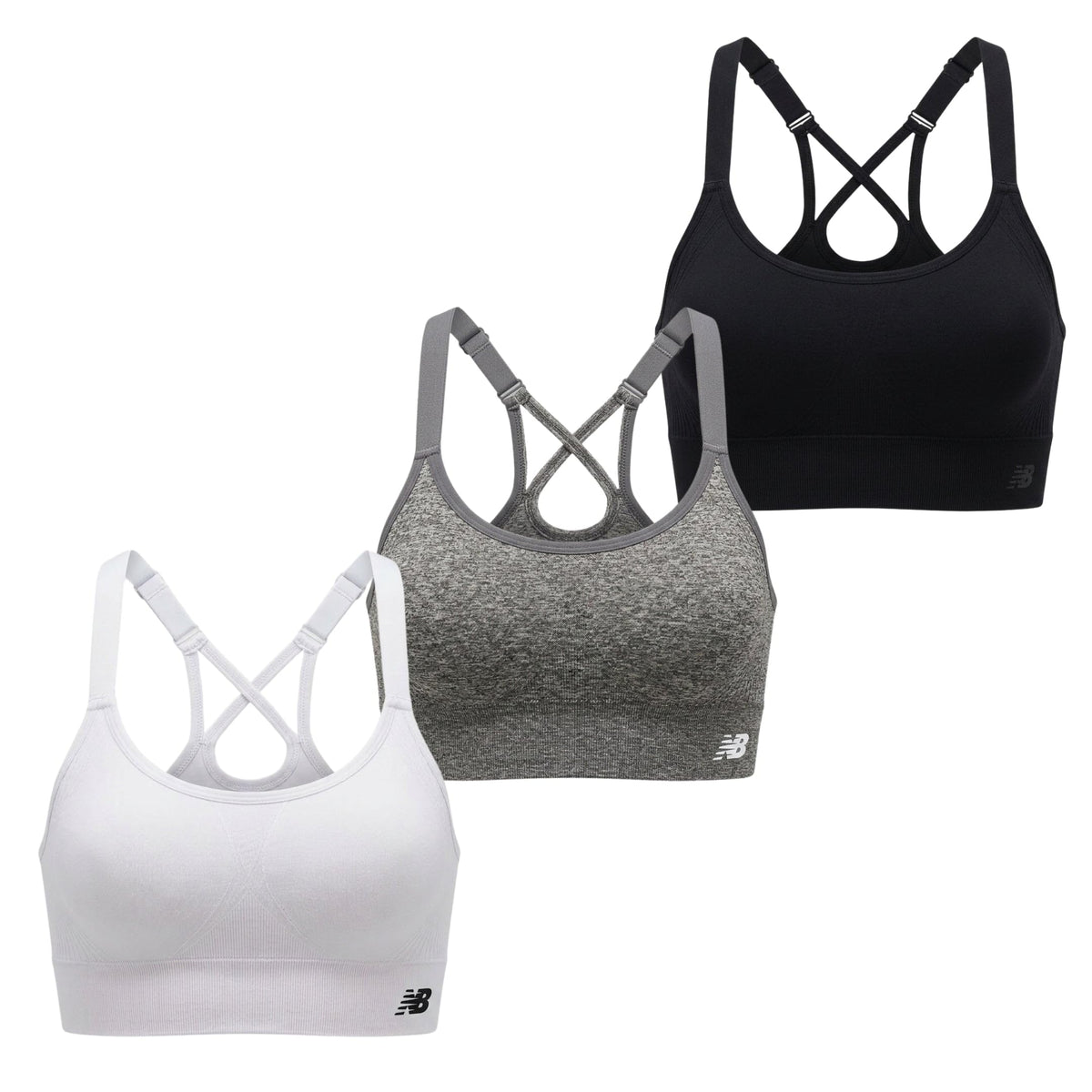New Balance Women s Seamless Strappy Sports Bra 3 Pack - New Balance Official Imagery - 6
