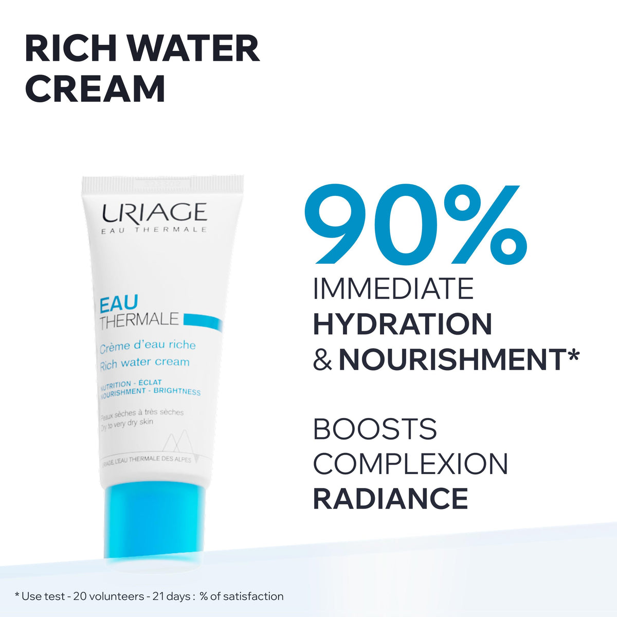 Uriage Eau Thermale Rich Water Cream Face Moisturizer With - Uriage Official Imagery - 3