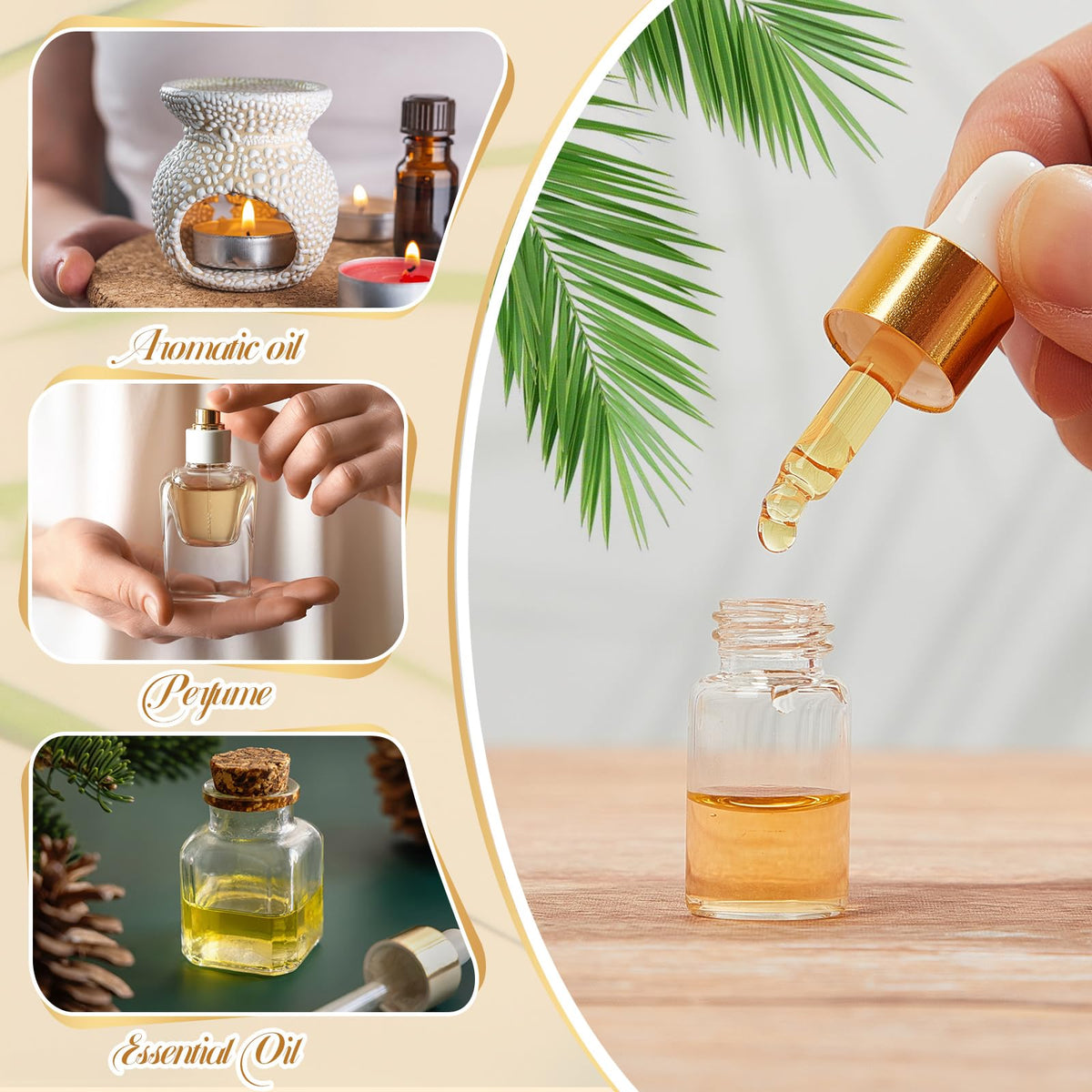 Didaey 200 Pcs 1 2 3 5 10 15 ml Mini Glass Oil Dropper - Didaey Official Imagery - 6