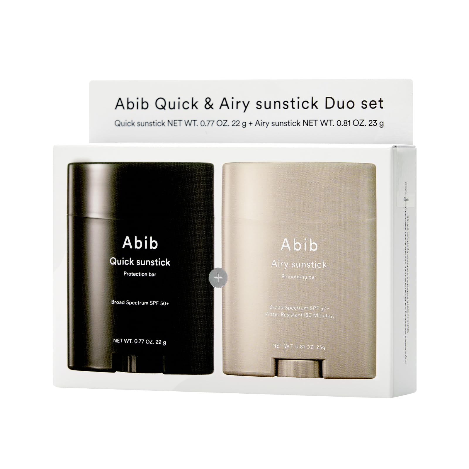 Abib Airy Sunstick Protection Bar DUO SPF50+ Broad Spectrum, - Abib