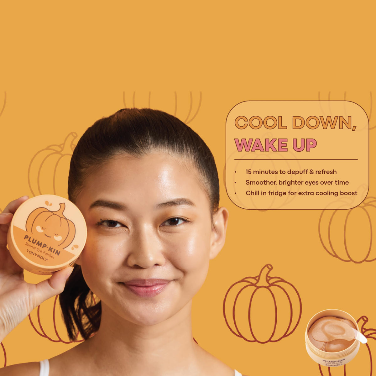 TONYMOLY Plump kin Pumpkin Retinol Under Eye Patch Dark - TONYMOLY Official Imagery - 7