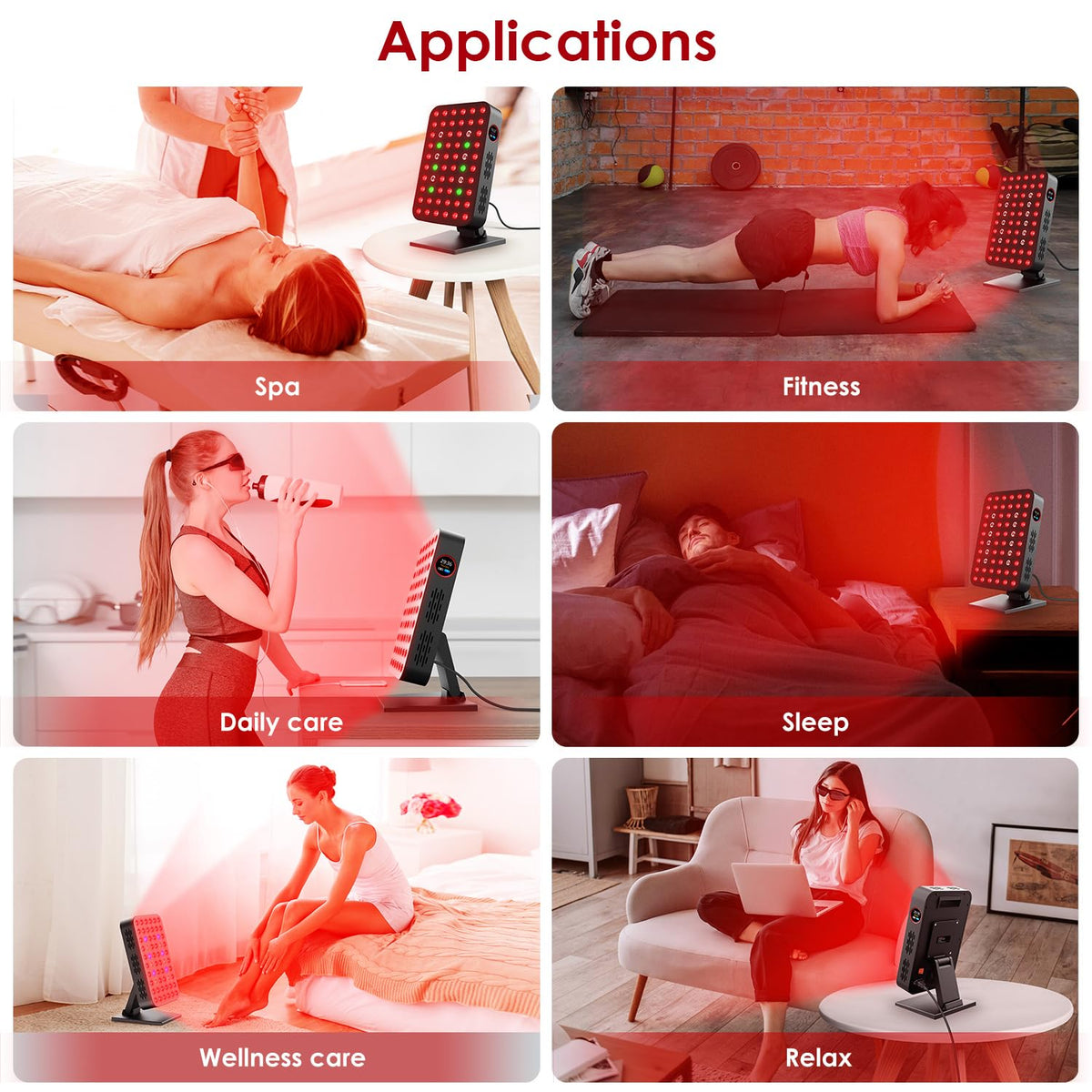 Red Light Therapy Panel 300W 60pcs Dual Chip 4 Bands LED - bioredrlt Official Imagery - 6