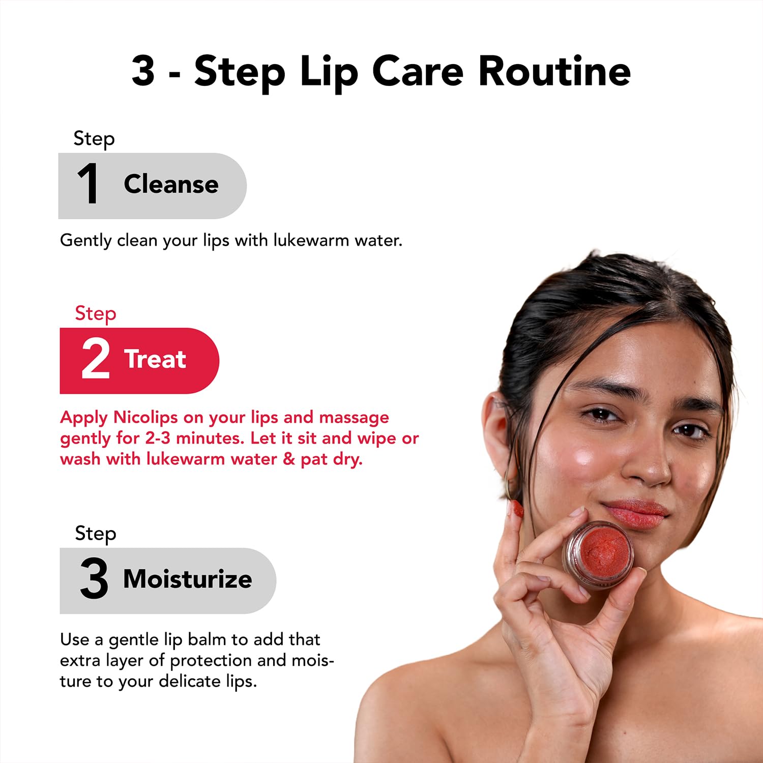 BellaVita Luxury NicoLips Lip Scrub 20gm | Lip Balm For Exfoliation & Dark Lip Moisturizing | With Goodness of Beetroot, Shea Butter & Walnut Lip Scrub | Lip scrubber exfoliator for Women and Men - BELLAVITA Official Product View 6
