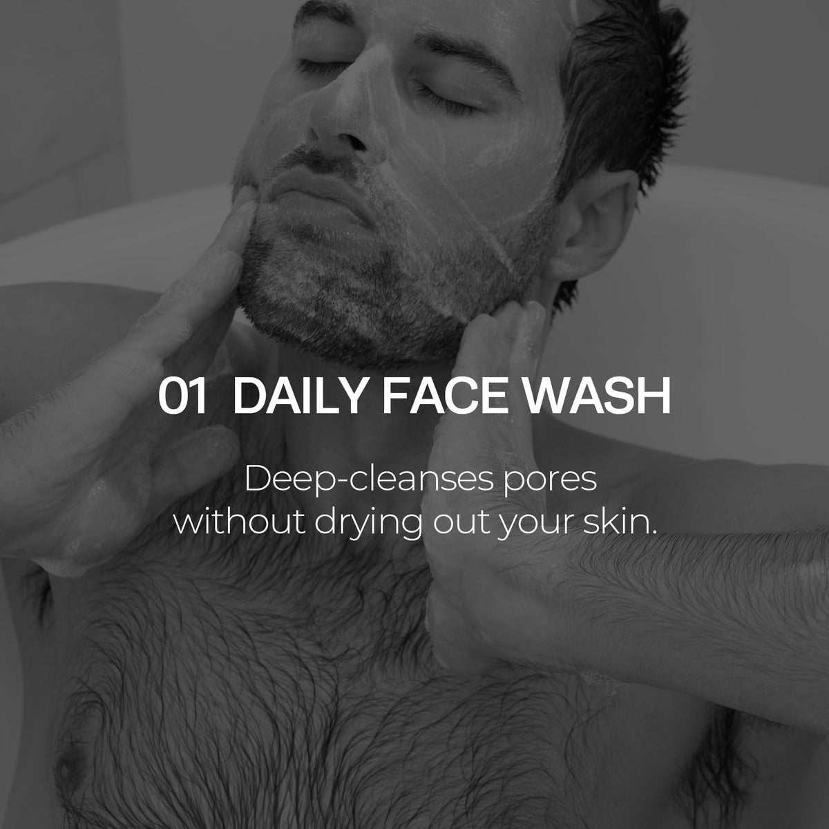 Men s Daily Trio 3 Step Daily Skincare Routine Set 3ct - HommeFace Official Product Imagery - 4