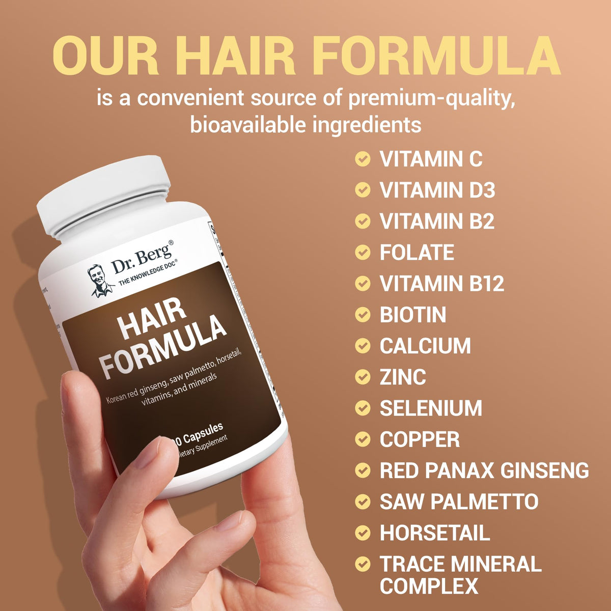 Dr Berg Hair Skin Nails with Biotin - Dr. Berg Nutritionals Official Imagery - 7