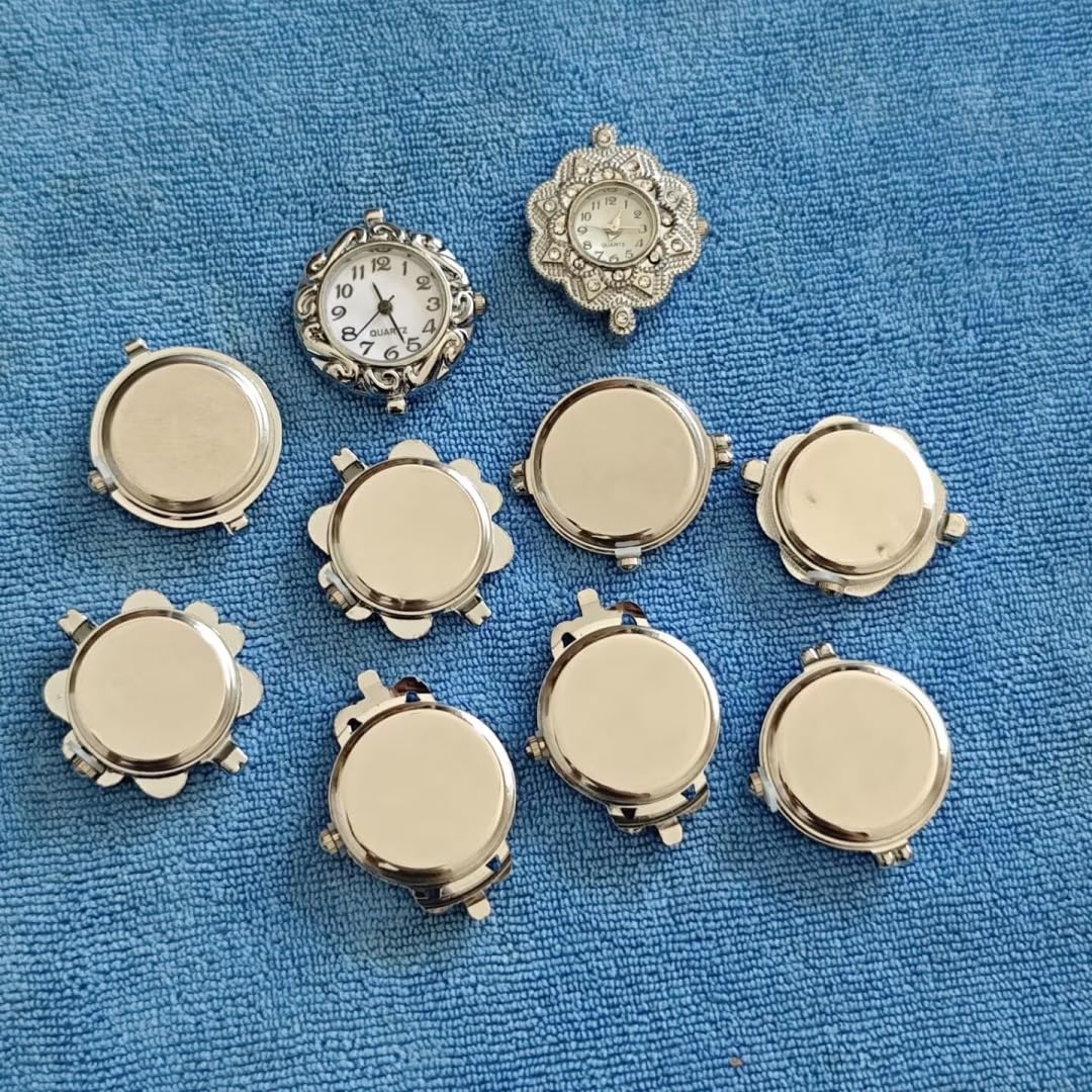 ChangJin 10PCS Mixed Lot of Silver Tone Quartz Watch face - ChangJin Jewelry Official Imagery - 4
