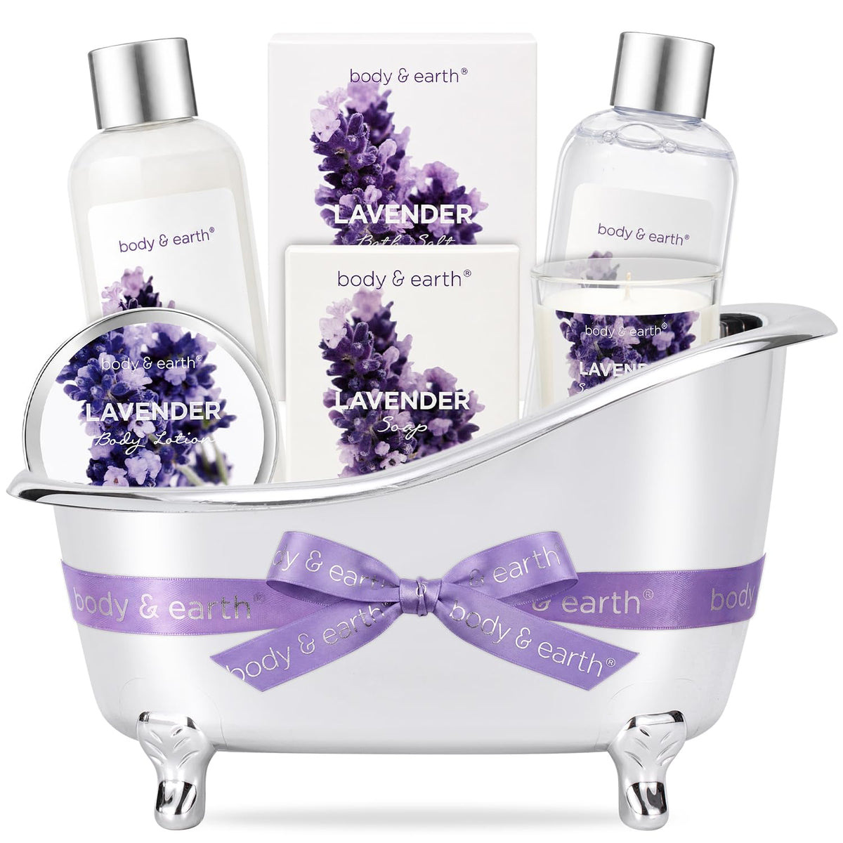Gift Set for Women Body Earth Spa Gifts Set Lavender Gift - BODY & EARTH Official Imagery - 2