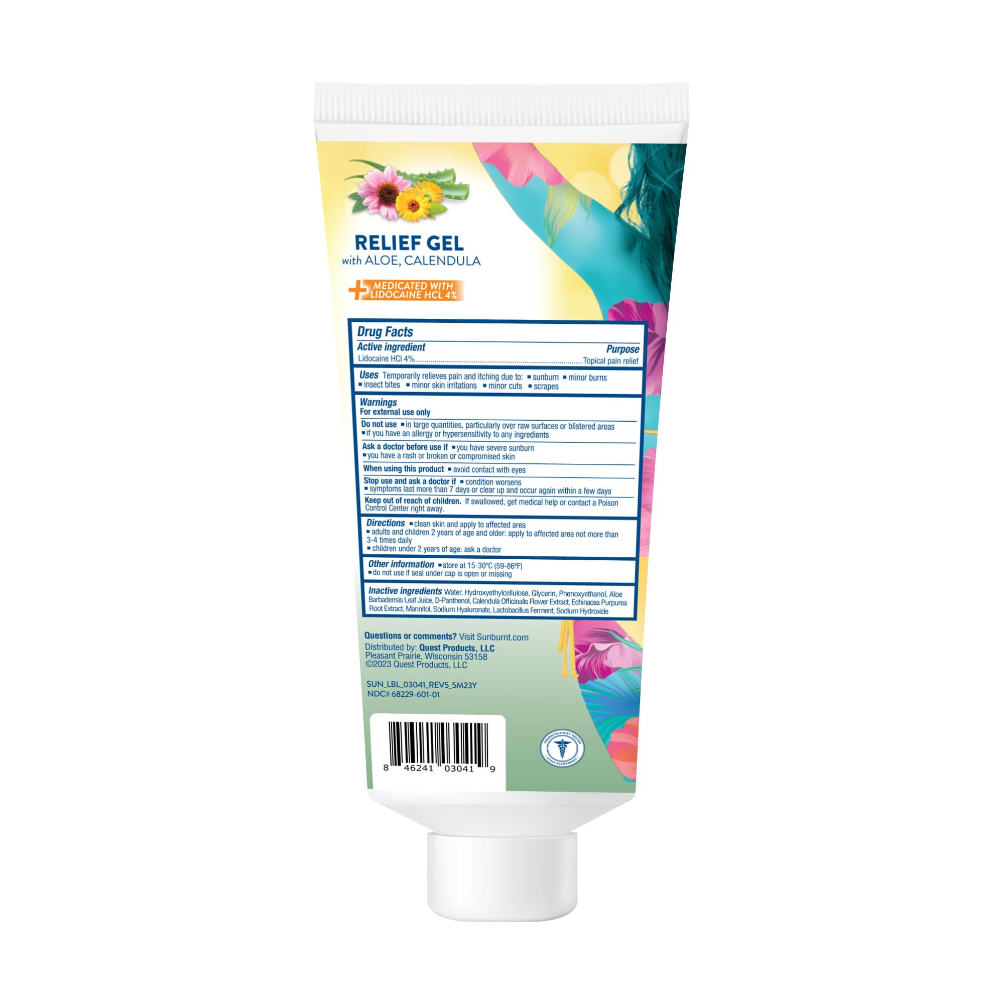 Sunburnt Plus After-Sun Pain Relief Gel with Lidocaine 4 oz