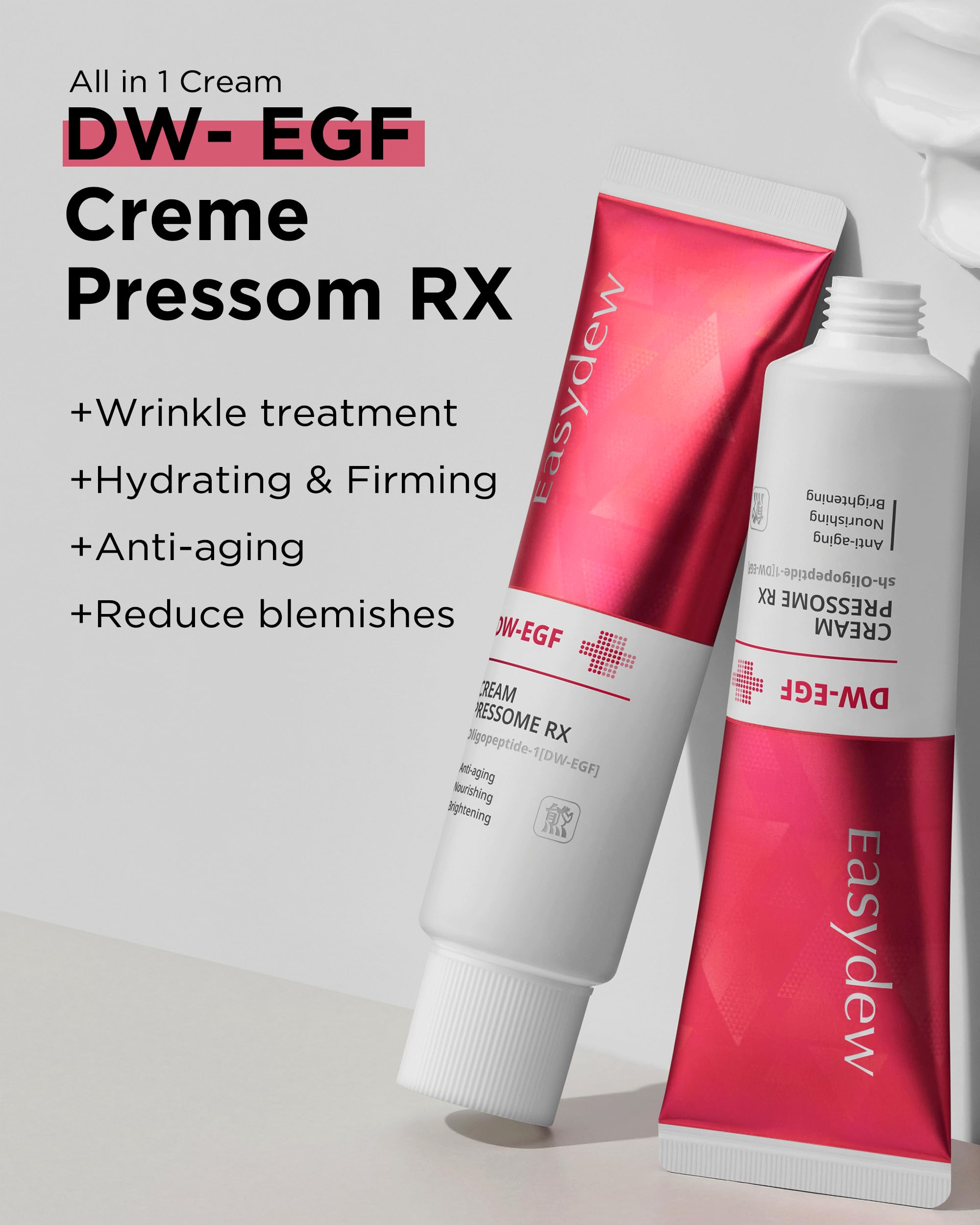 Easydew DW EGF Pressome Cream Anti Aging Moisturizer with DW - EASYDEW Official Product Imagery - 3