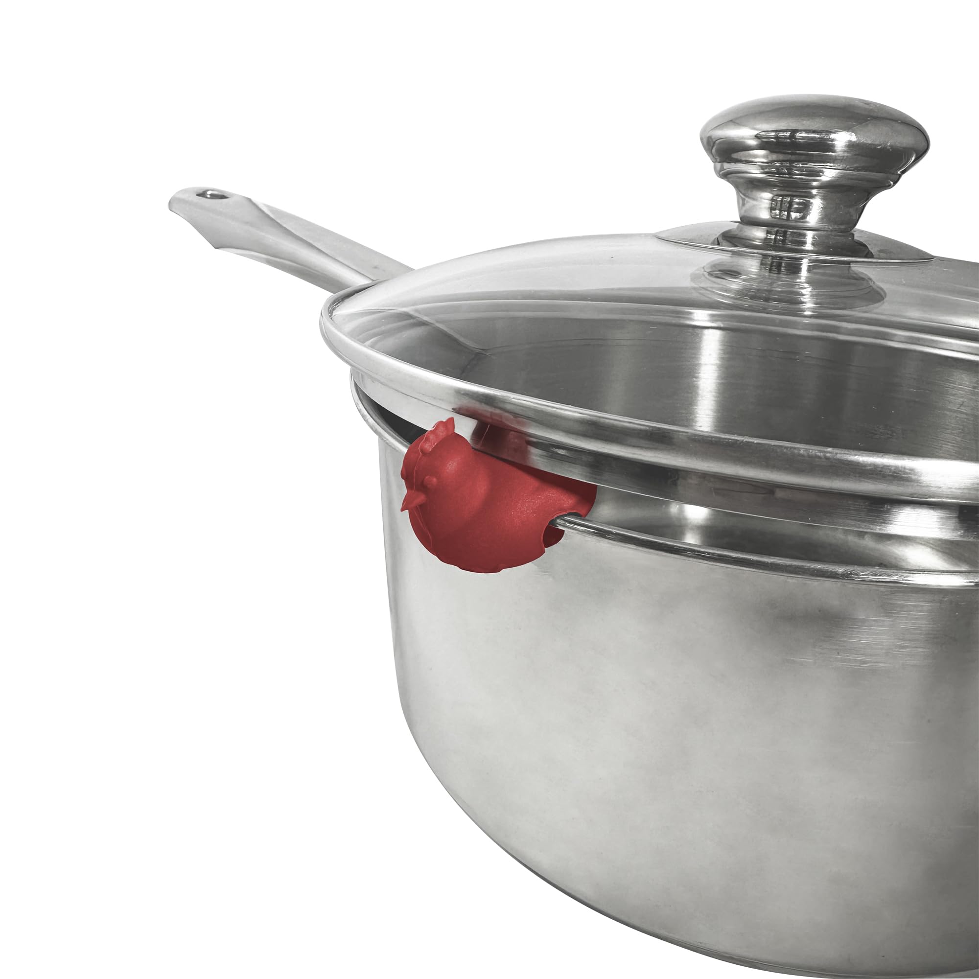 R&M Pot Watcher Chicken Silicone 1.5" Red - View 3