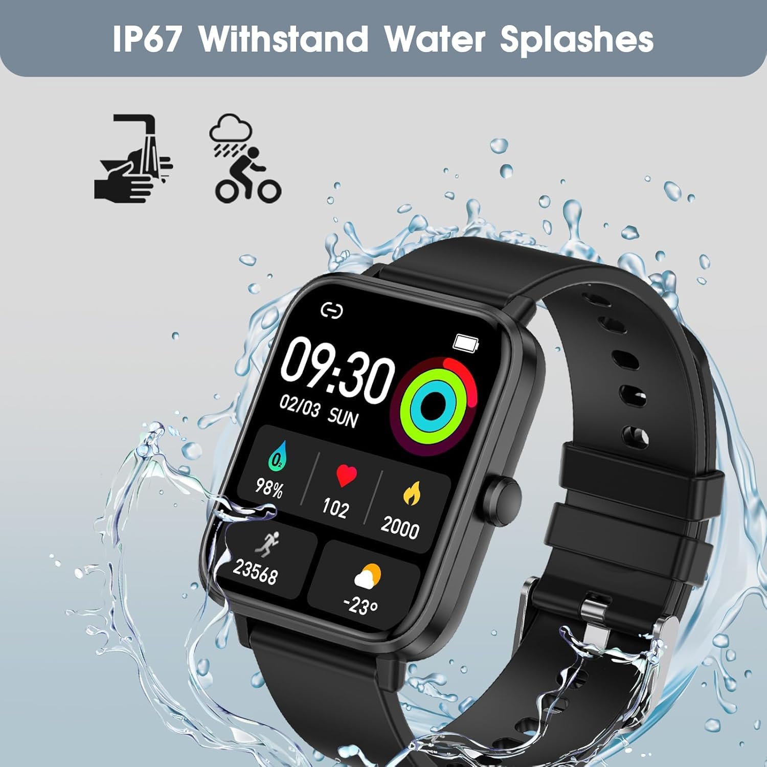 FTTMWTAG Smart Watch  : 1.85" Waterproof Fitness Trackers with 24-Hour - View 8