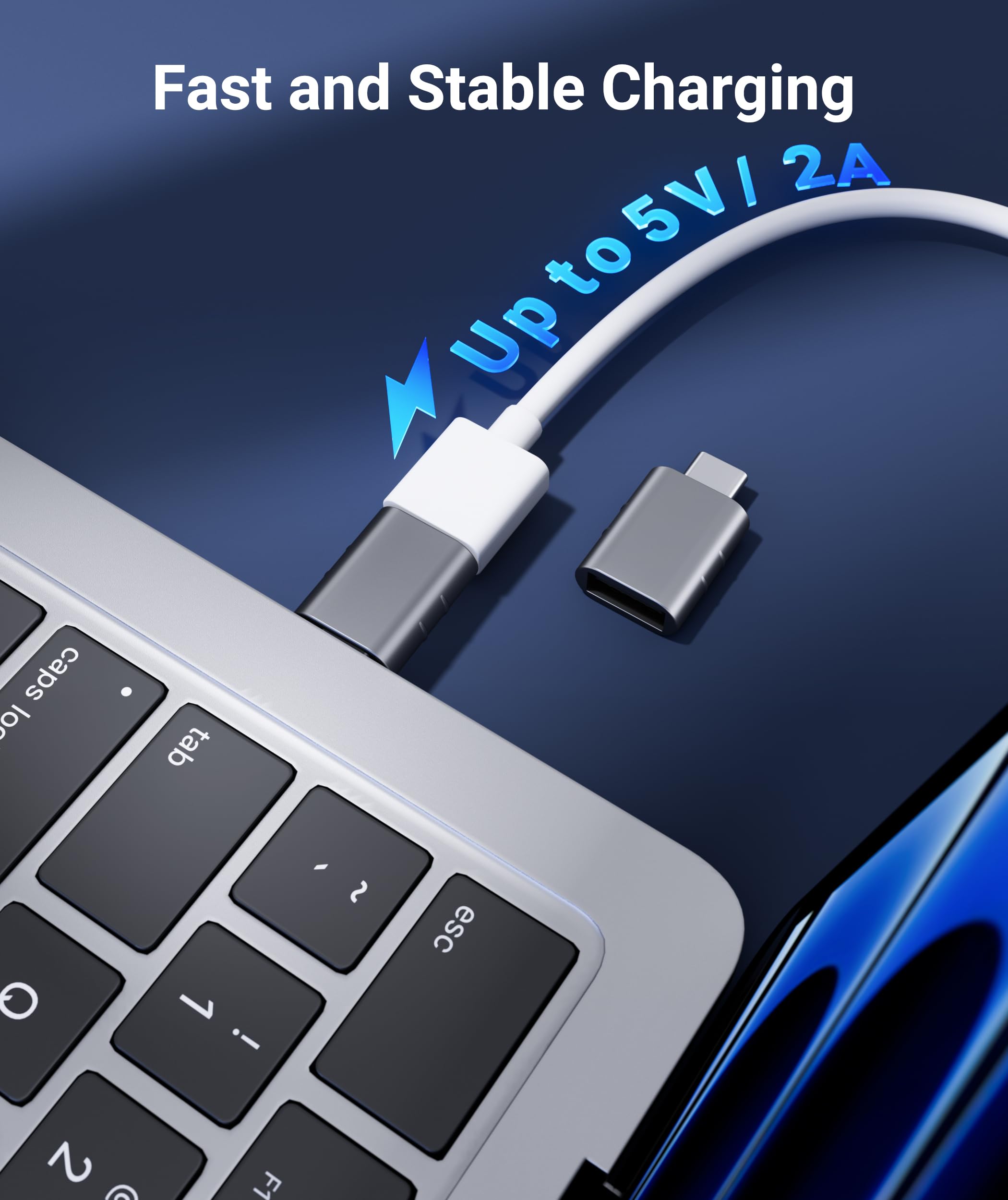 Syntech USB-C to USB 3.0 Adapter, Pack of 2 – Space Grey