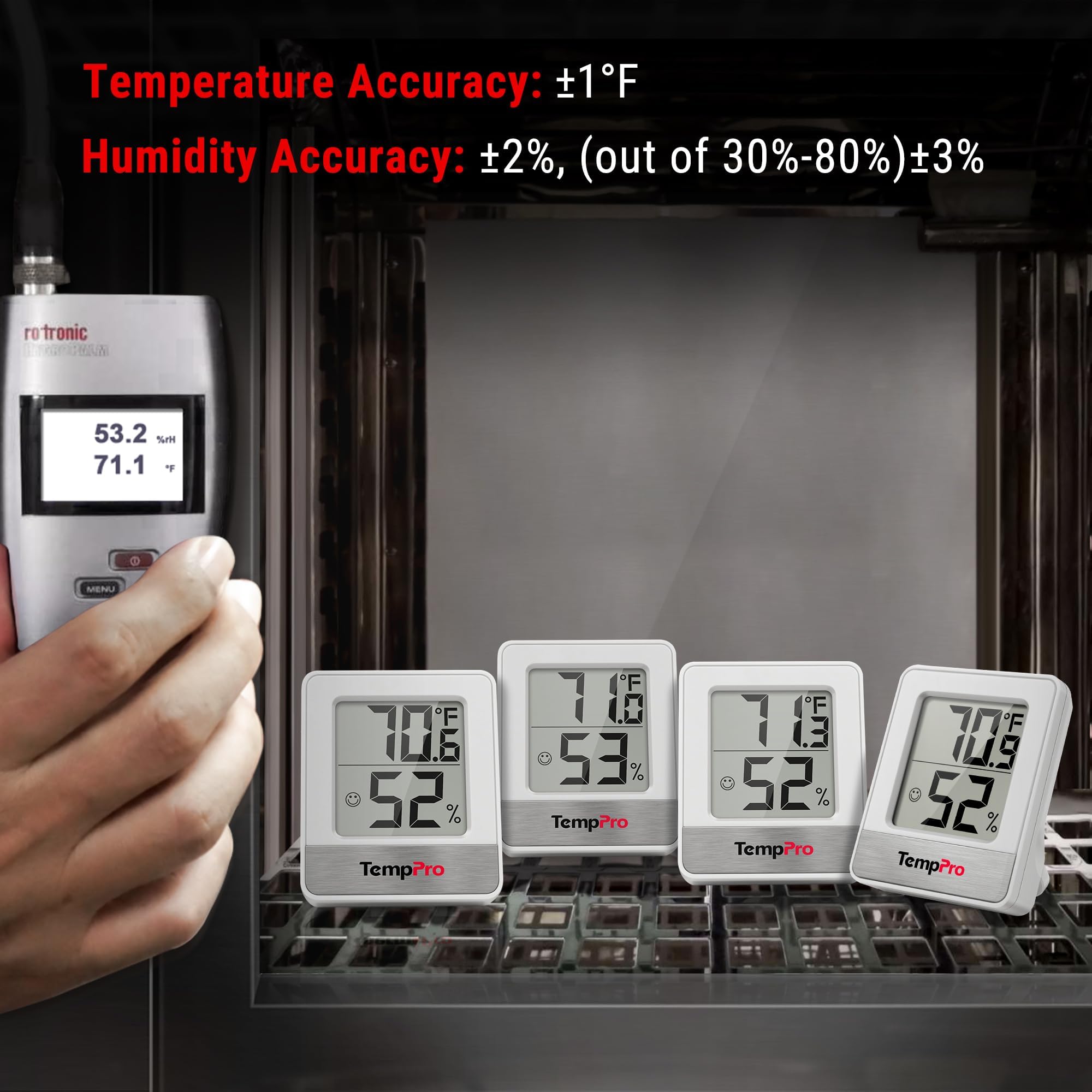 TempPro TP49 Digital Hygrometer Indoor Thermometer - TempPro Official Product View 7