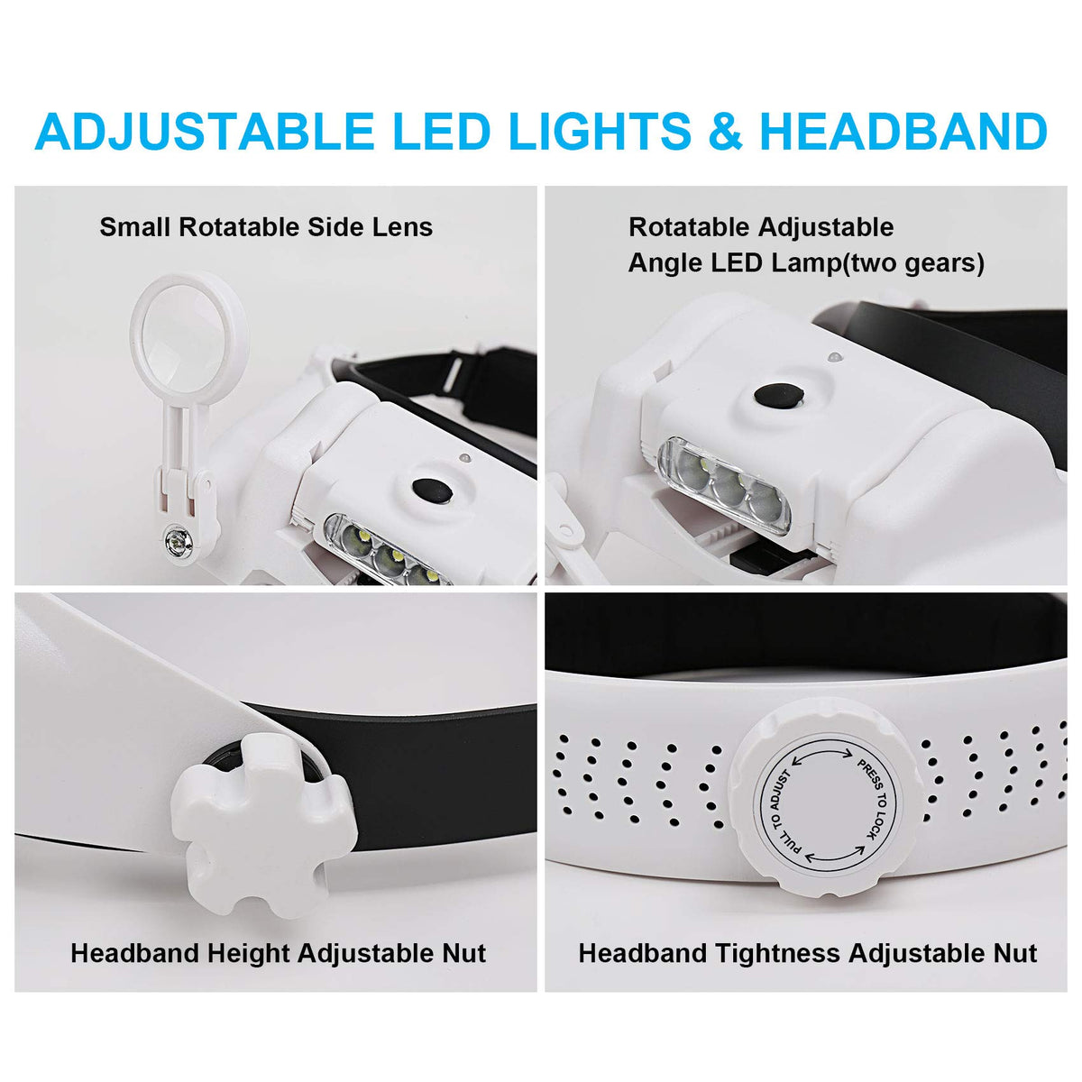 Dilzekui Magnifying Glass with Light 1X 14X Rechargeable - Dilzekui Official Imagery - 7