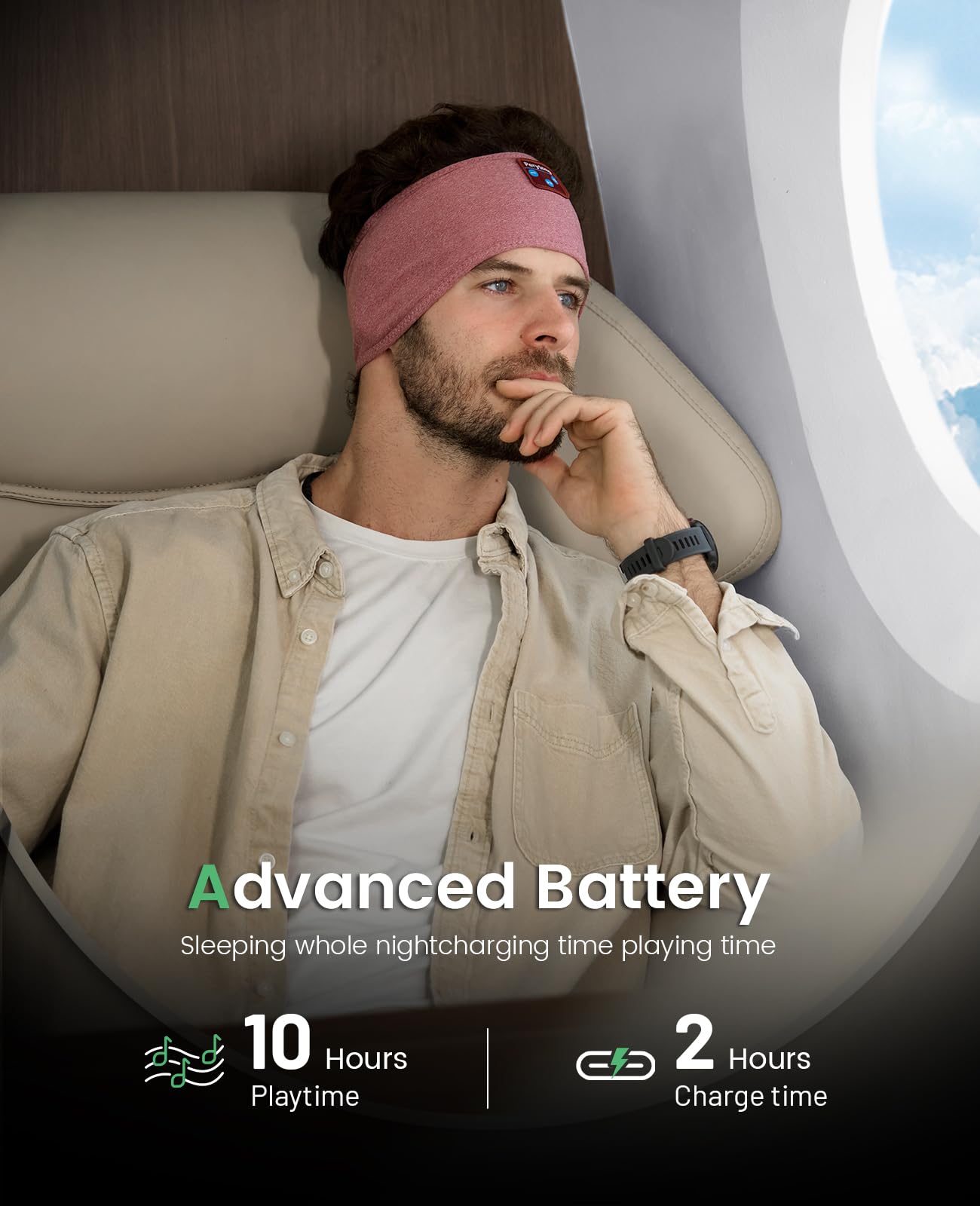 Perytong Sleep Headphones Bluetooth 5.4 Headband, Sports Wireless Earp - View 6