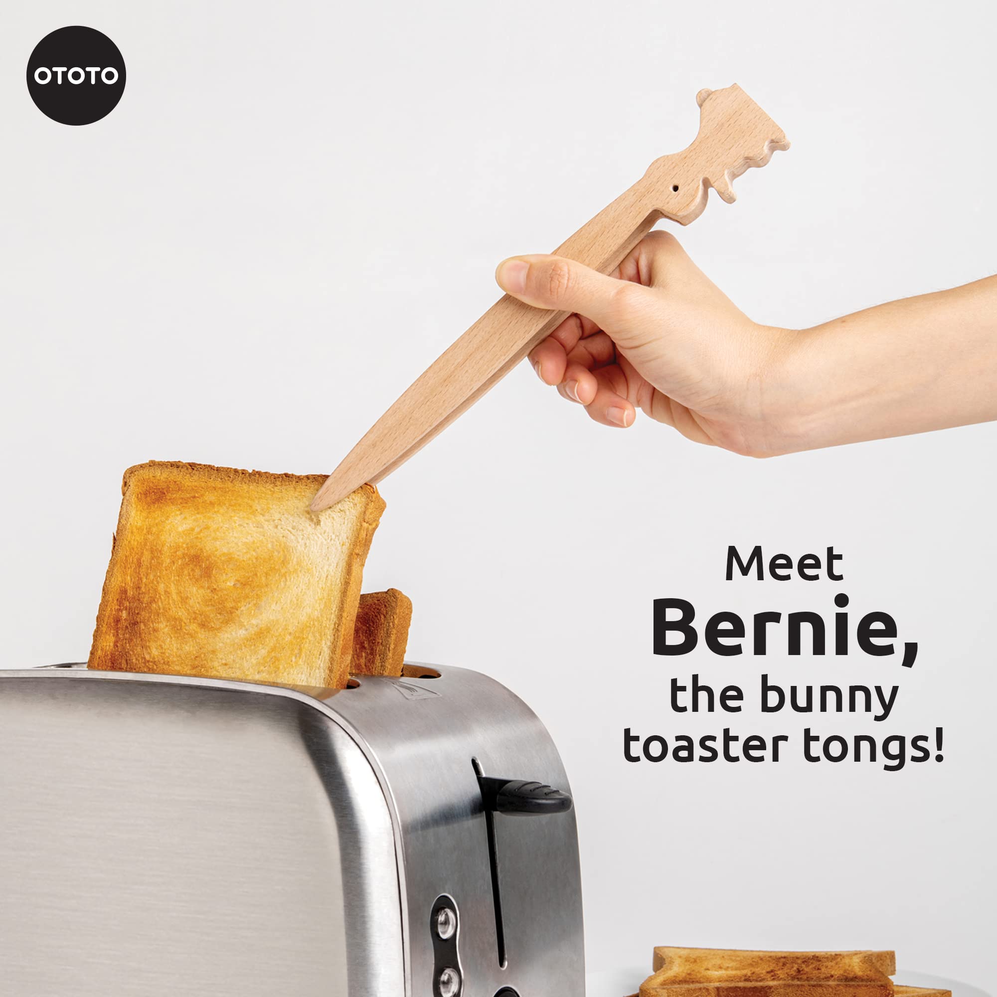 OTOTO Bernie Bunny Toaster Tongs - Rabbit, Salad Servers - Multipurpos - View 4